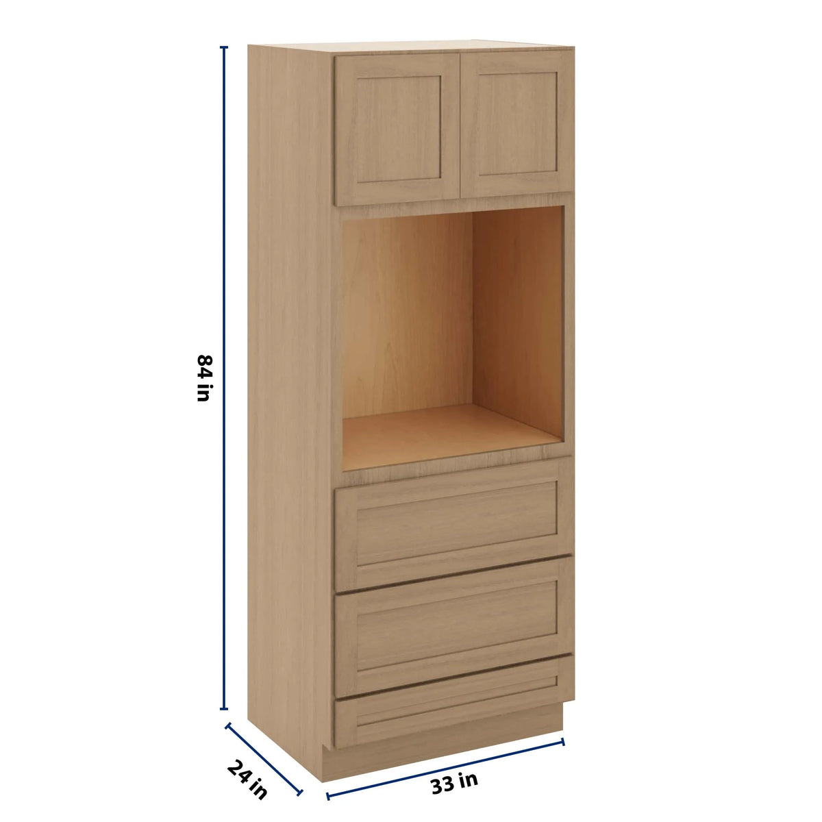 CNC Luxor 5-Piece Harvest 33" W X 84" H Double Door Oven Cabinet