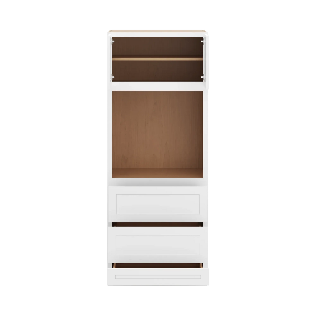 cnc luxor white 33 w x 84 h double door oven cabinet