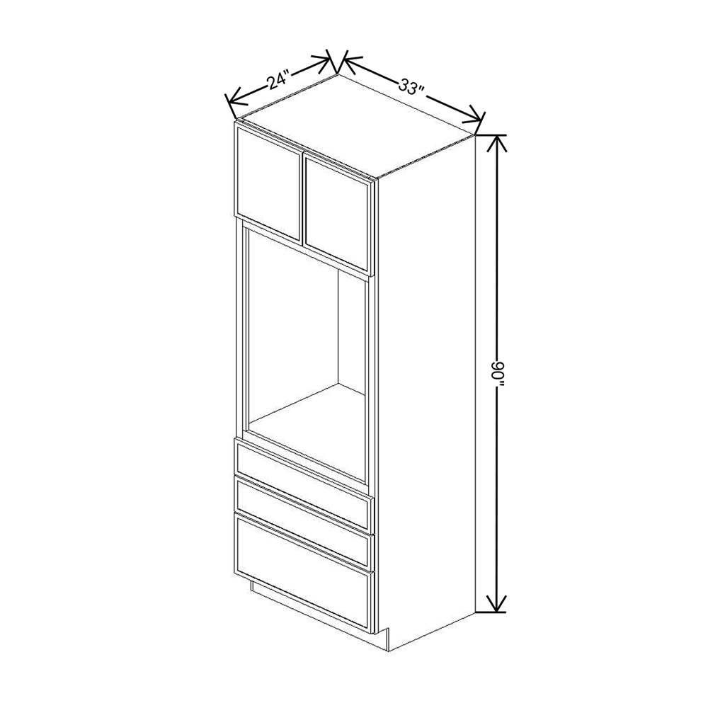 Cubitac Basic Oxford Latte 33"W X 90"H Tall Oven Cabinet