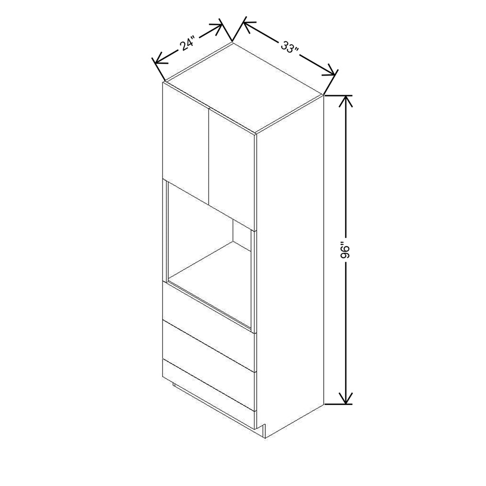 CNC Classic Milano Ash 33" W X 96" H Oven Cabinet
