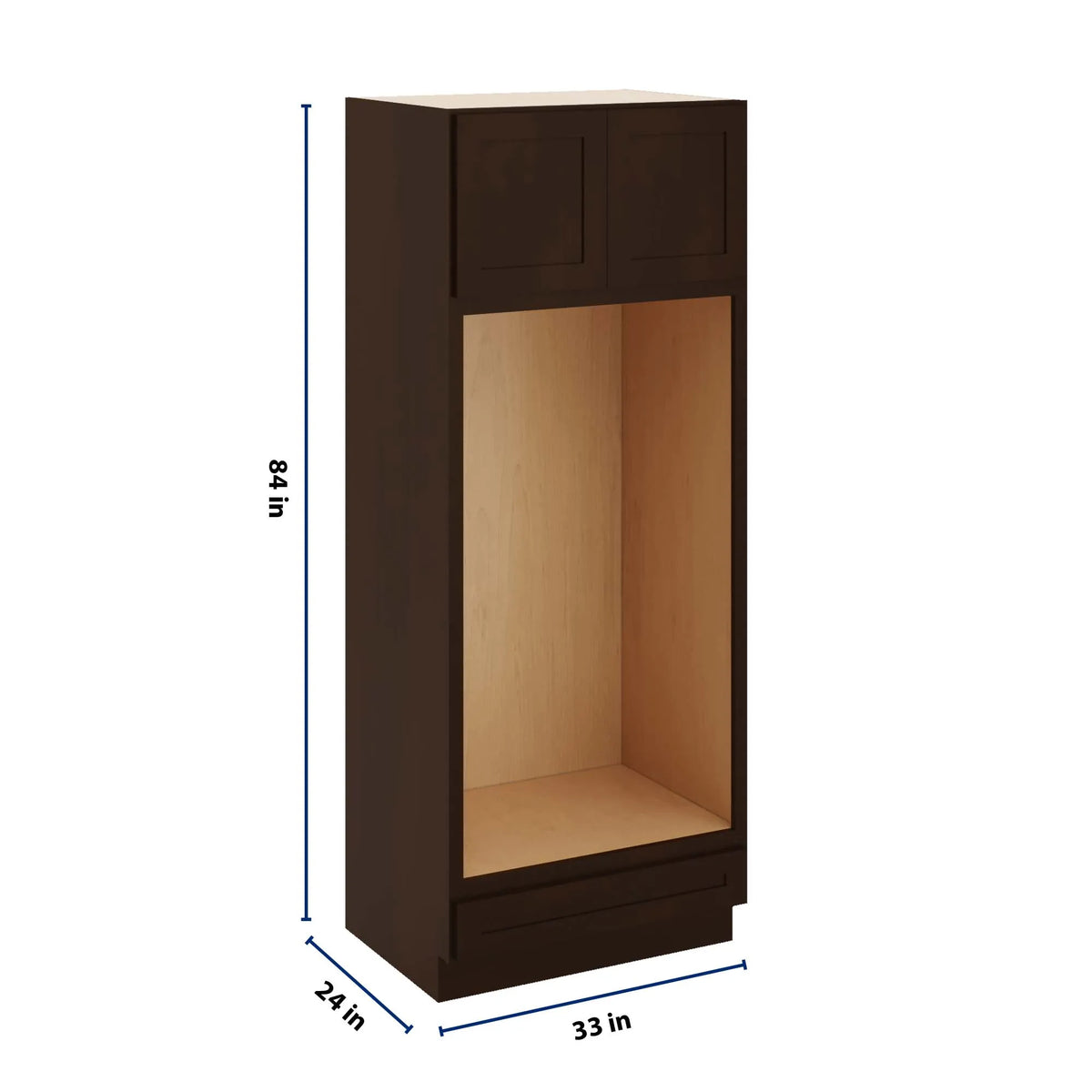 CNC Luxor 5-Piece Espresso 33" W X 84" H Double Oven Cabinet