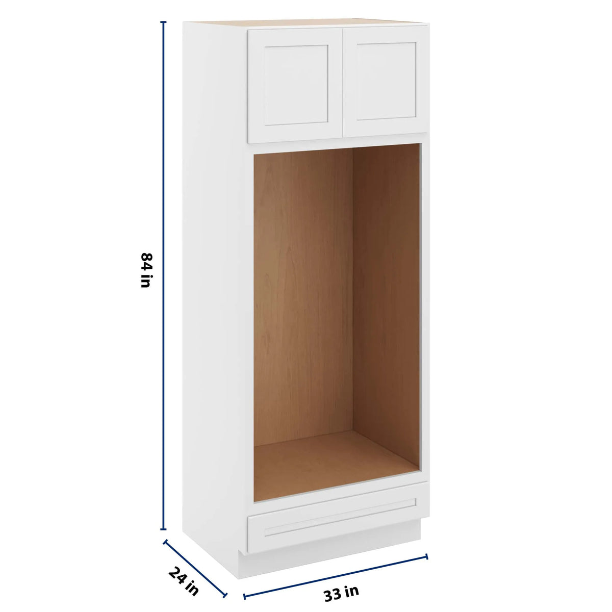 cnc luxor white 33 w x 84 h double oven cabinet