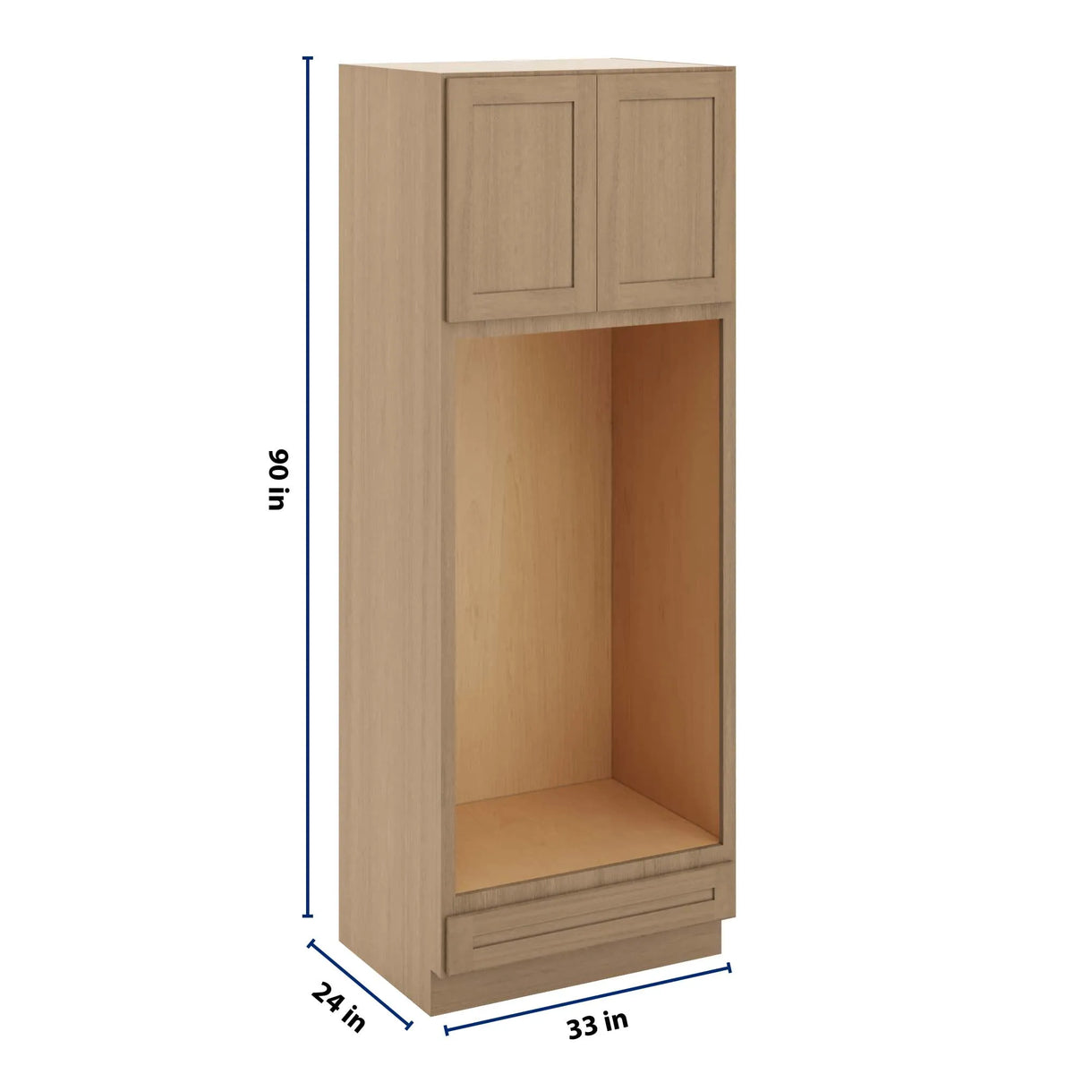 CNC Luxor 5-Piece Harvest 33" W X 90" H Double Oven Cabinet