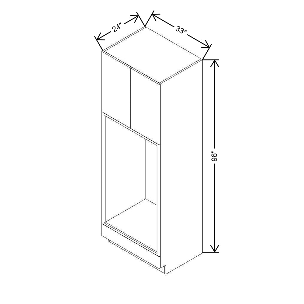 CNC Classic Milano Ash 33" W X 96" H Double Oven Cabinet