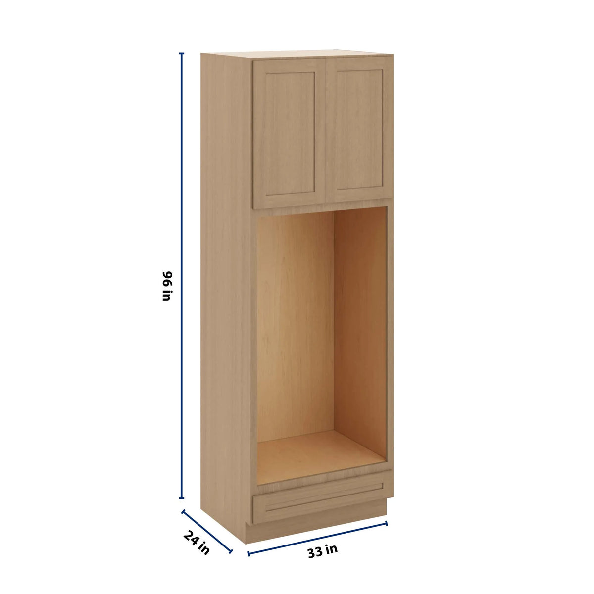 CNC Luxor 5-Piece Harvest 33" W X 96" H Double Oven Cabinet