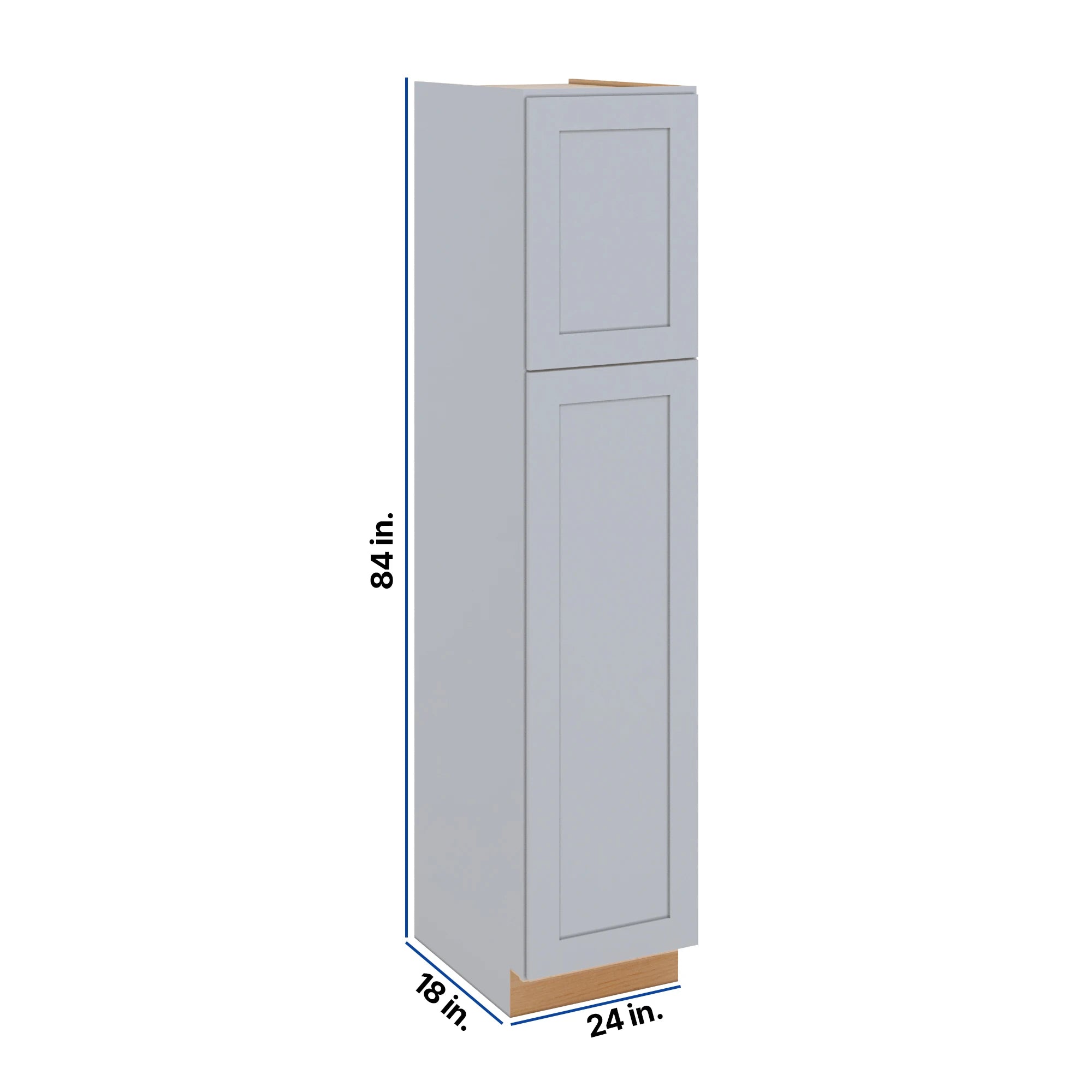 Modernform Cabinet Grey Shaker 18" W X 84" H X 24" D Tall Pantry Cabinet