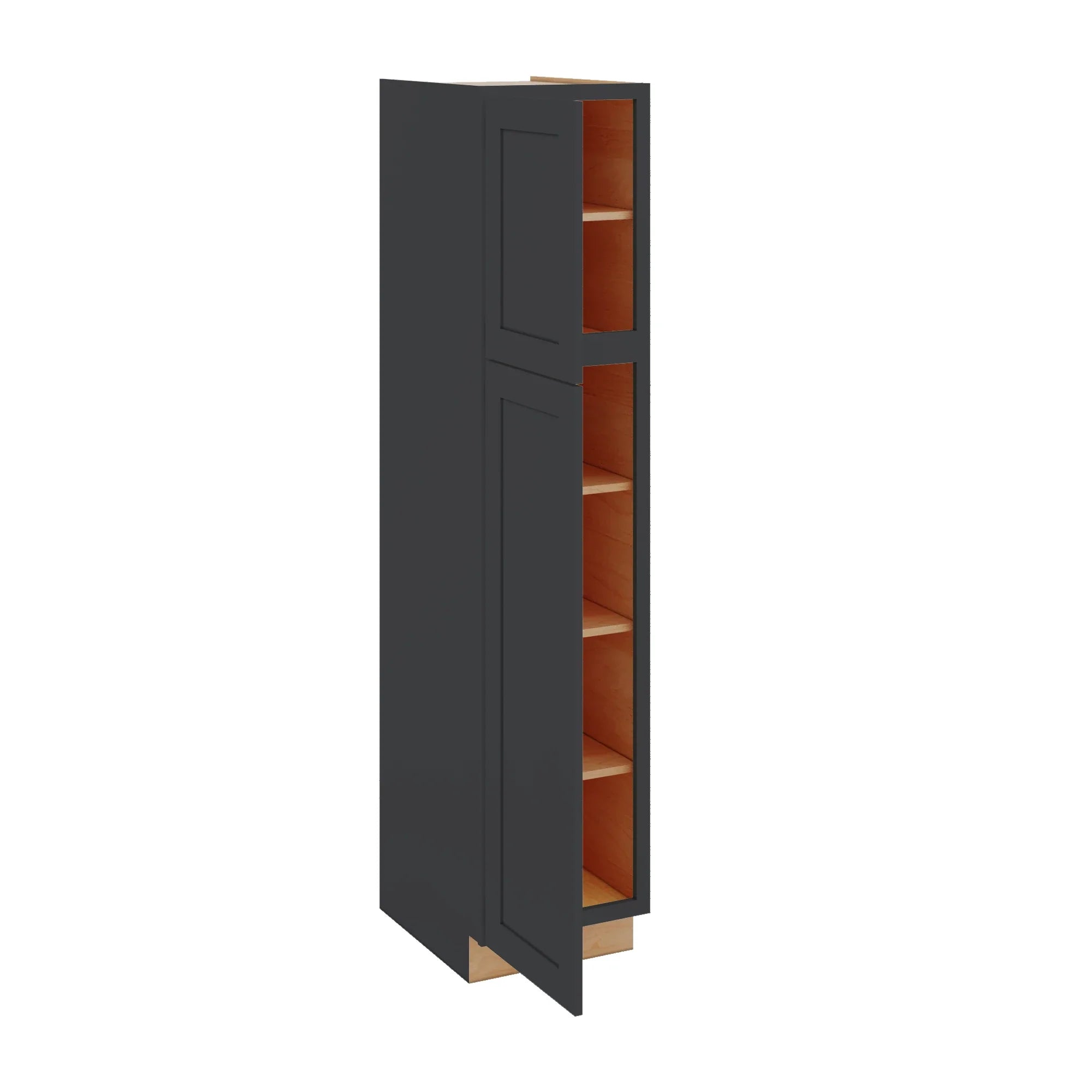 Modernform Cabinet Onyx Black Shaker 18" W X 84" H X 24" D Tall Pantry Cabinet