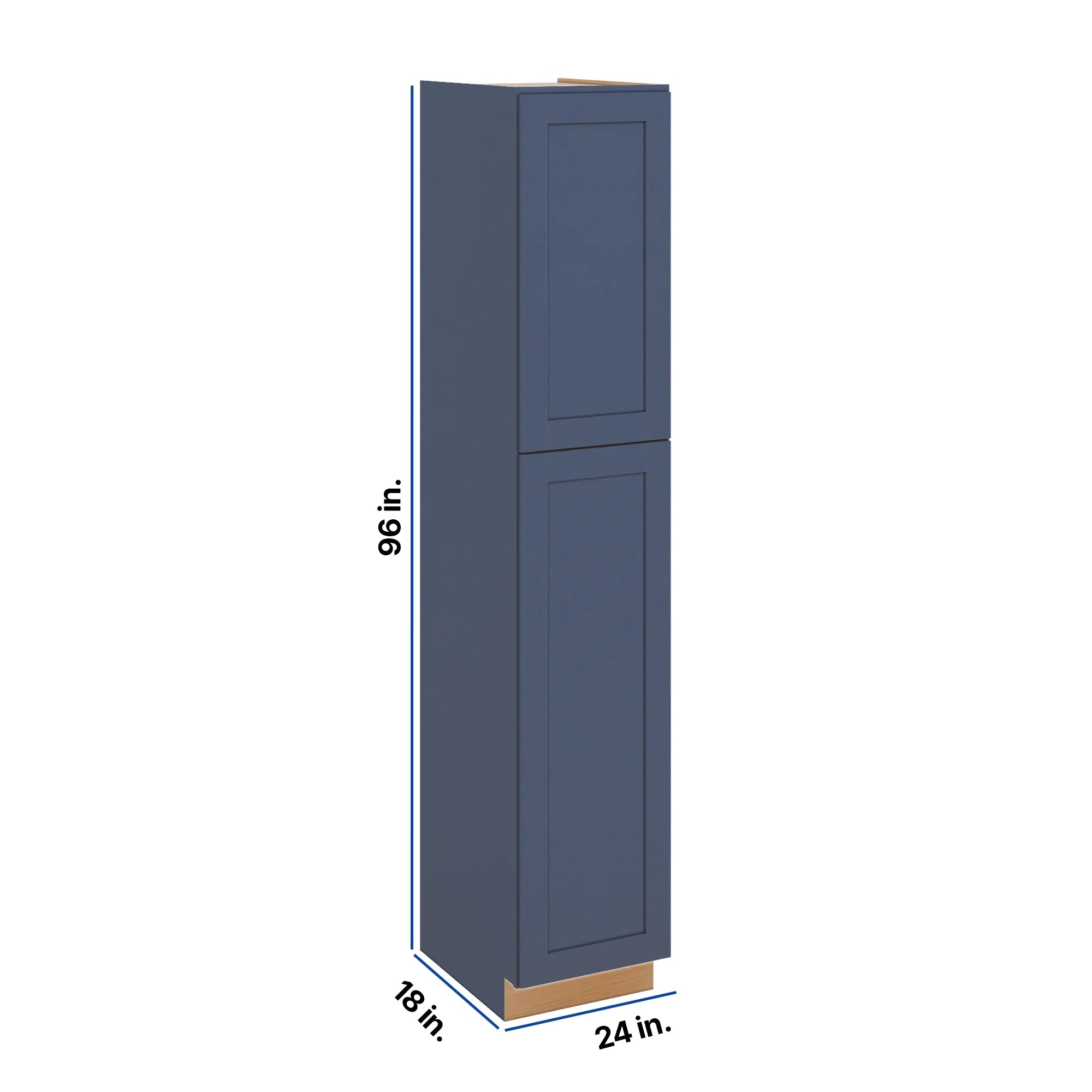 Modernform Cabinet Signature Blue 18" W X 96" H X 24" D Tall Pantry Cabinet