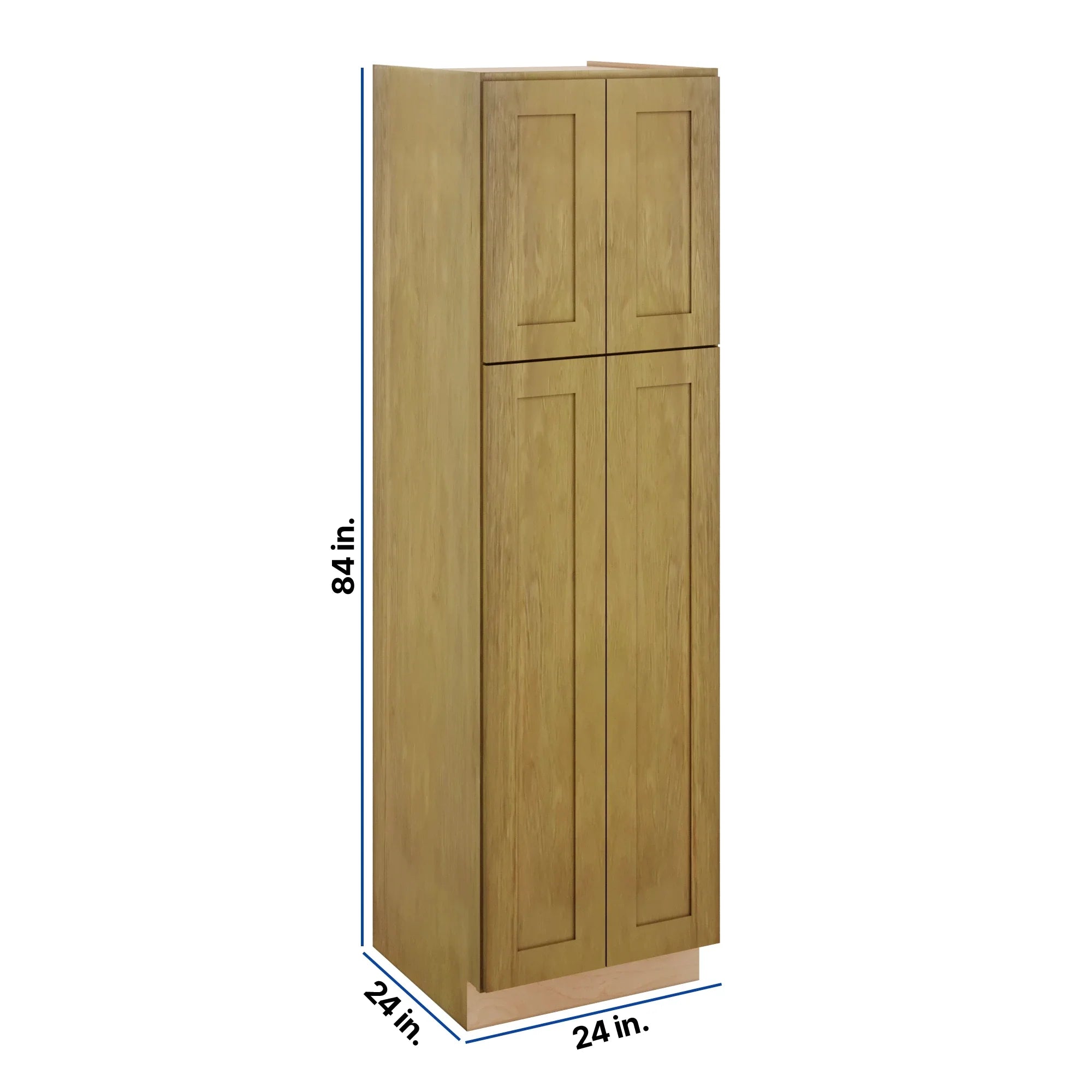 Modernform Cabinet Natural Shaker 24" W X 84" H X 24" D Tall Pantry Cabinet