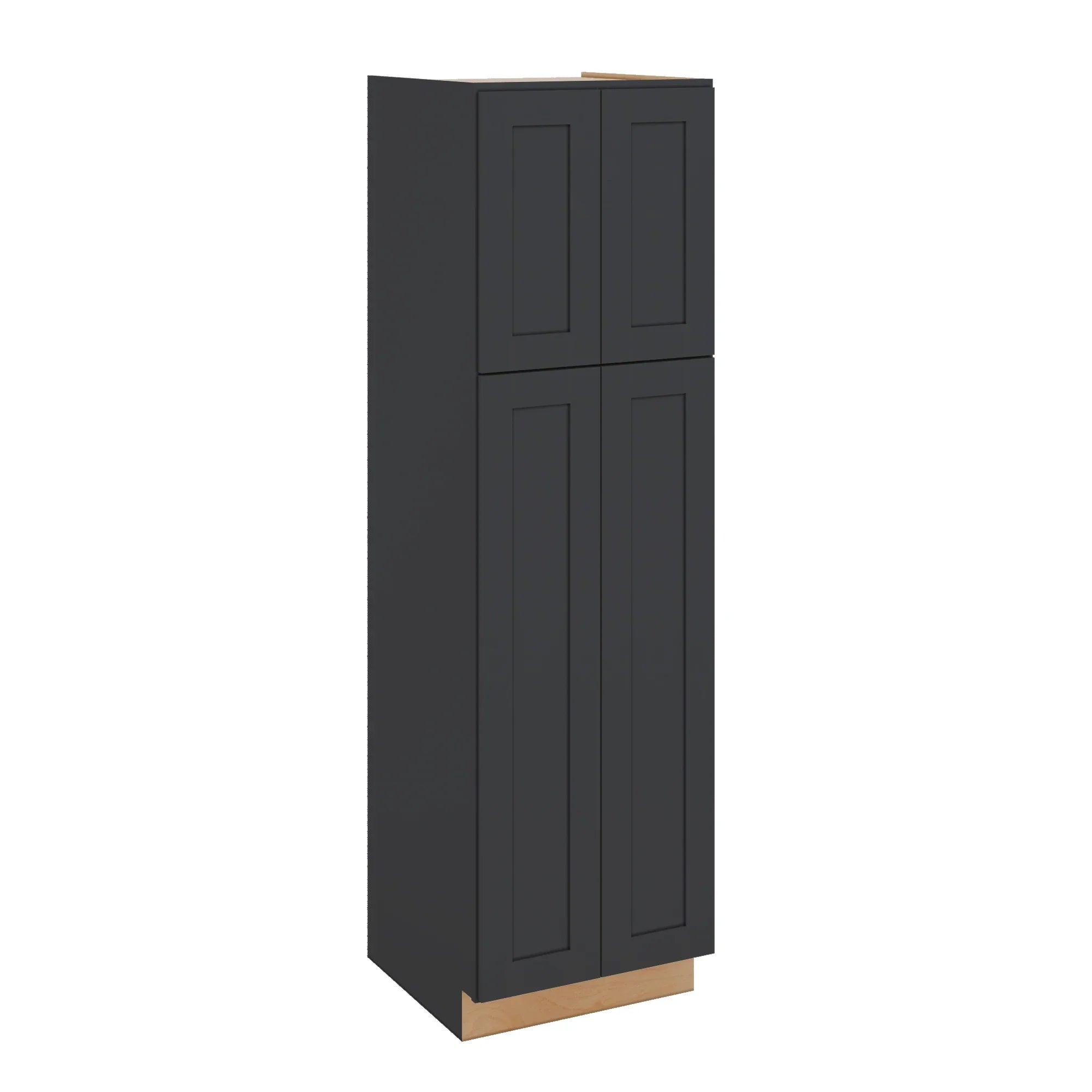 Modernform Cabinet Onyx Black Shaker 24" W X 84" H X 24" D Tall Pantry Cabinet