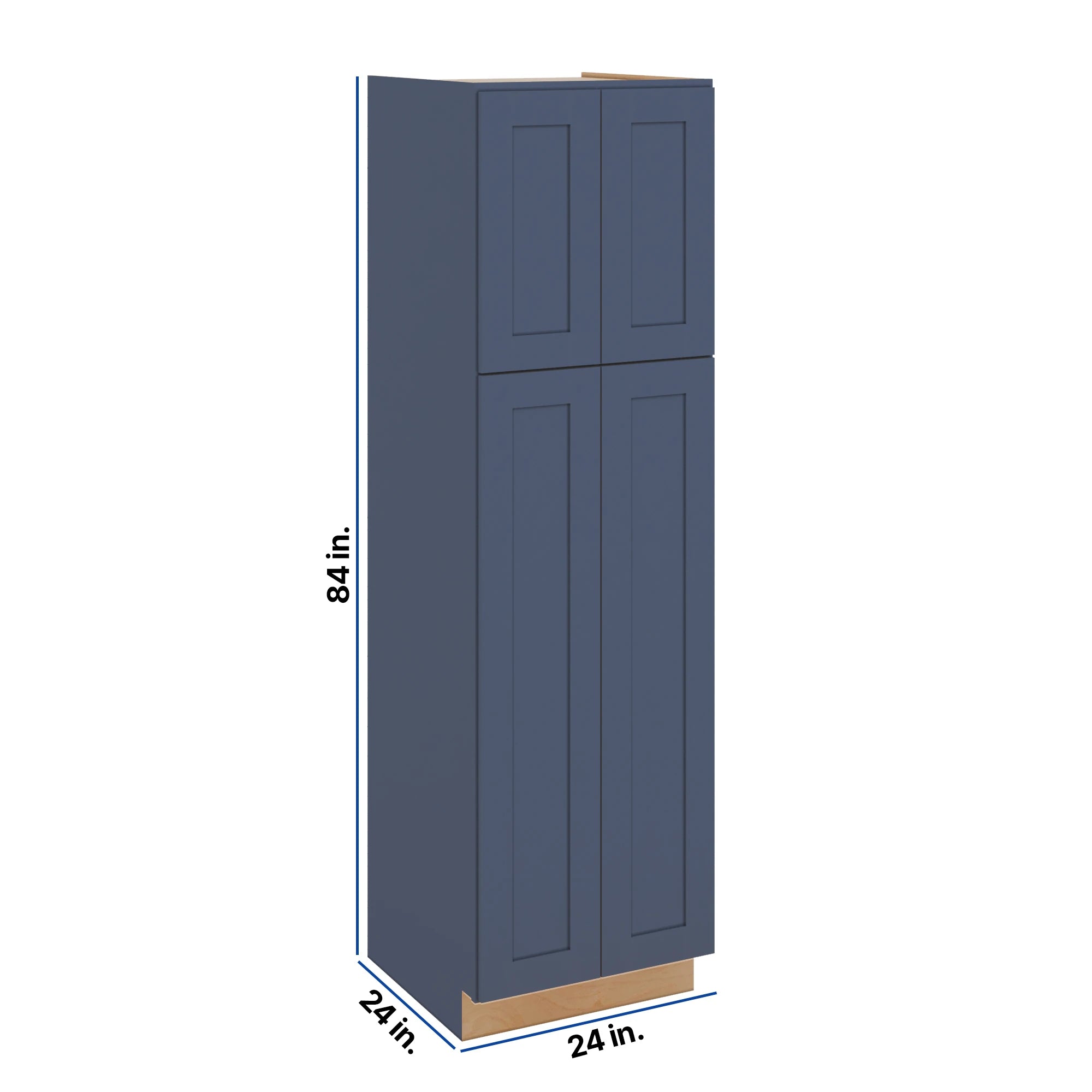 Modernform Cabinet Signature Blue 24" W X 84" H X 24" D Tall Pantry Cabinet