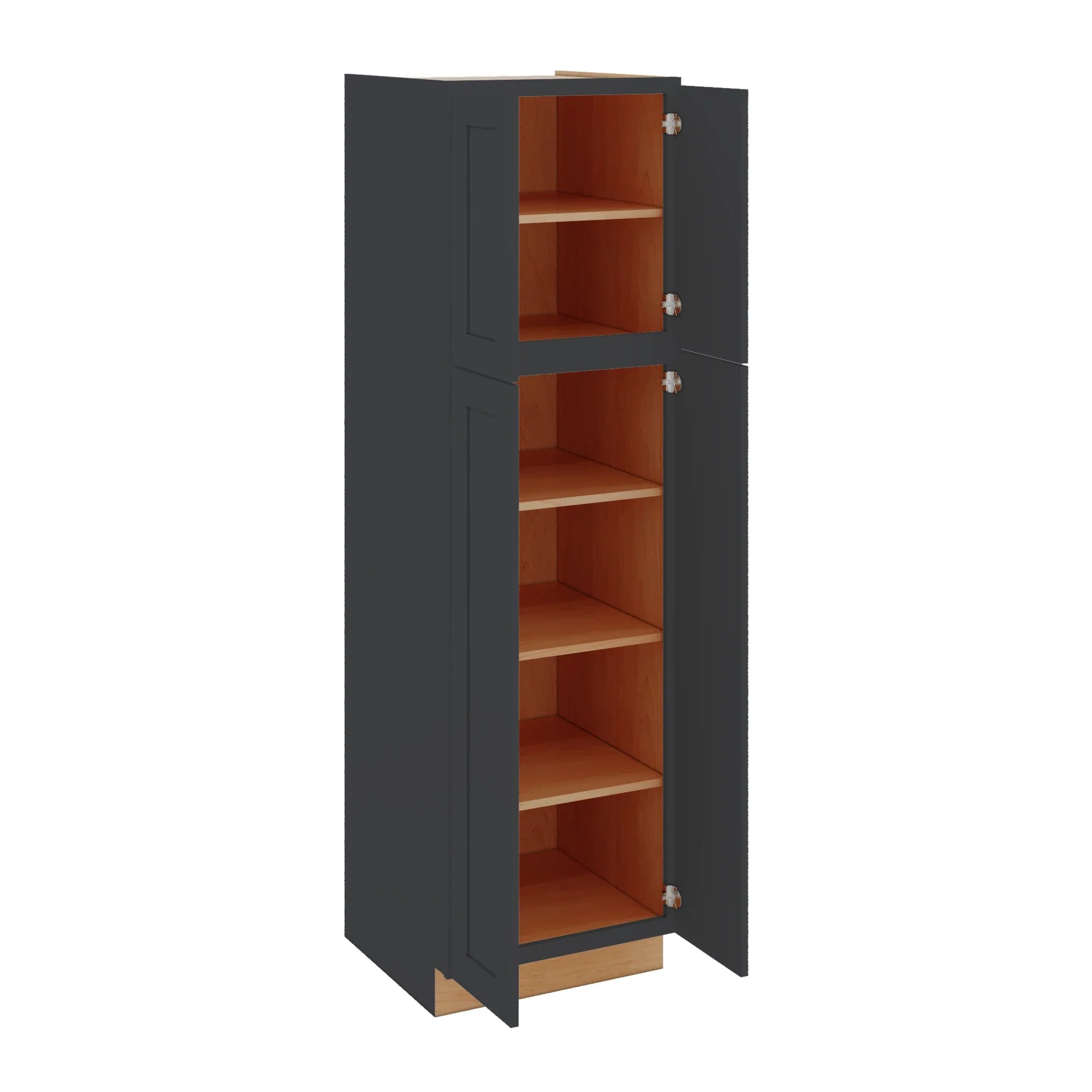 Modernform Cabinet Onyx Black Shaker 24" W X 84" H X 24" D Tall Pantry Cabinet