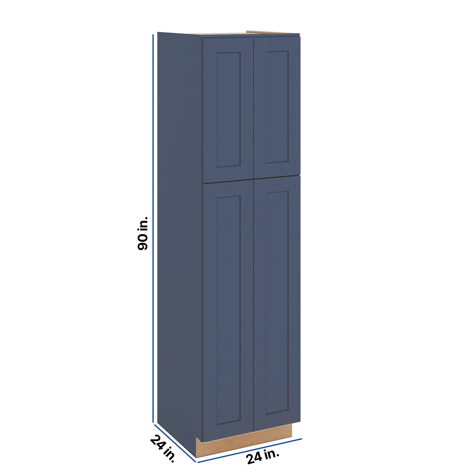 Modernform Cabinet Signature Blue 24" W X 90" H X 24" D Tall Pantry Cabinet