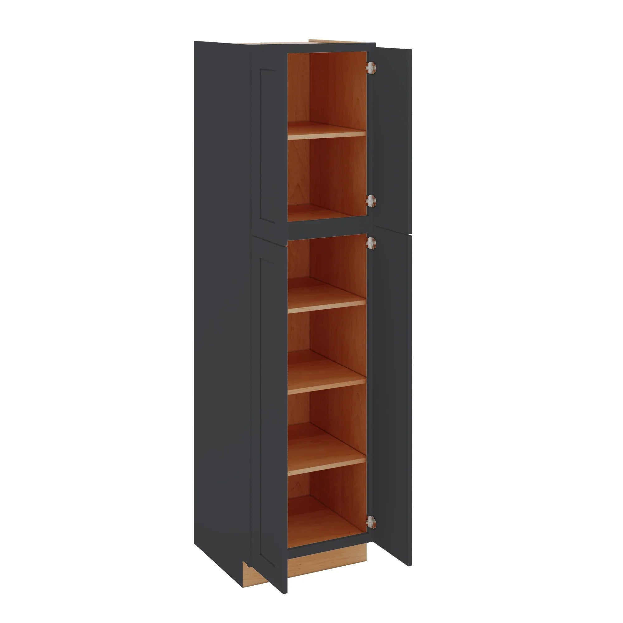 Modernform Cabinet Onyx Black Shaker 24" W X 90" H X 24" D Tall Pantry Cabinet