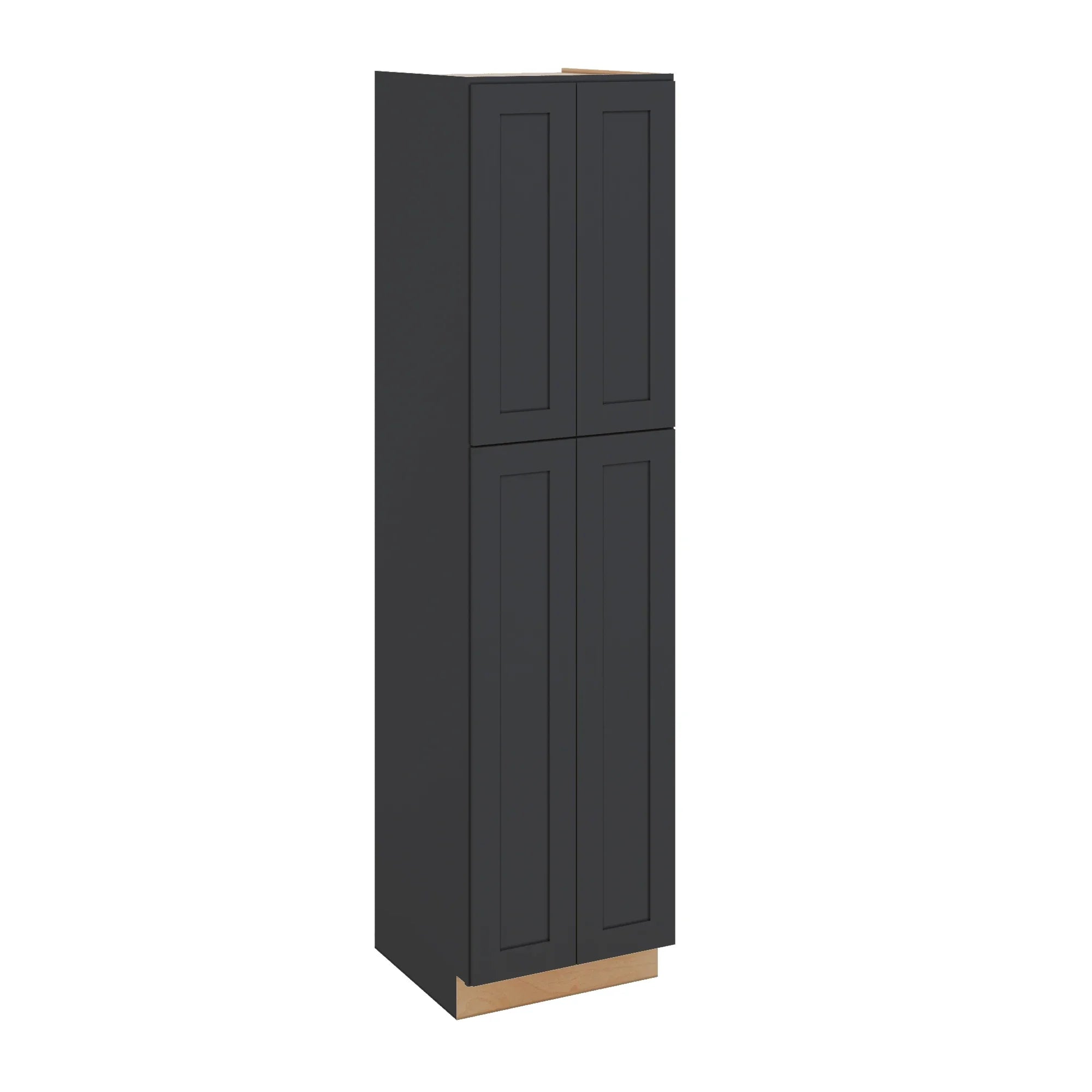 Modernform Cabinet Onyx Black Shaker 24" W X 96" H X 24" D Tall Pantry Cabinet
