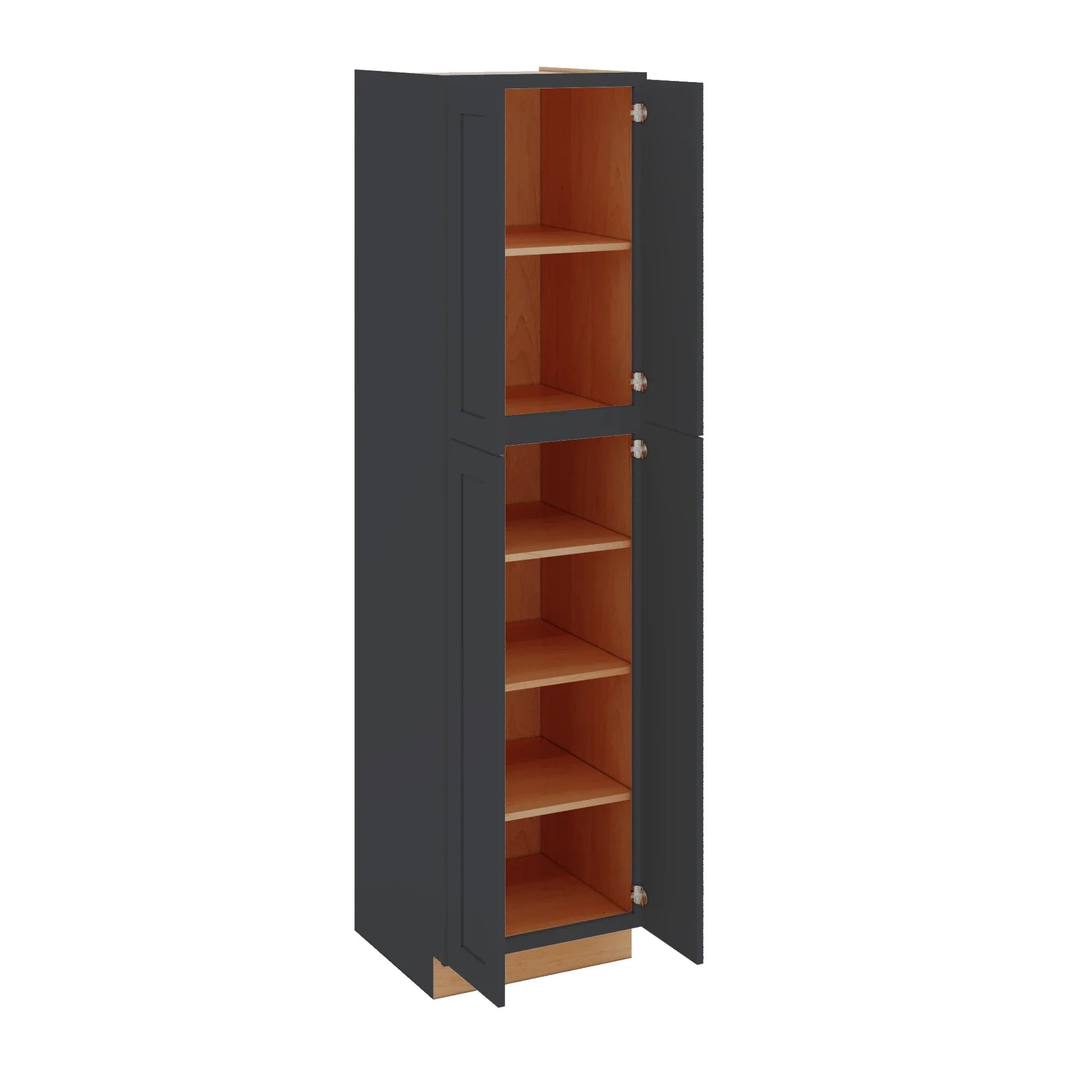 Modernform Cabinet Onyx Black Shaker 24" W X 96" H X 24" D Tall Pantry Cabinet