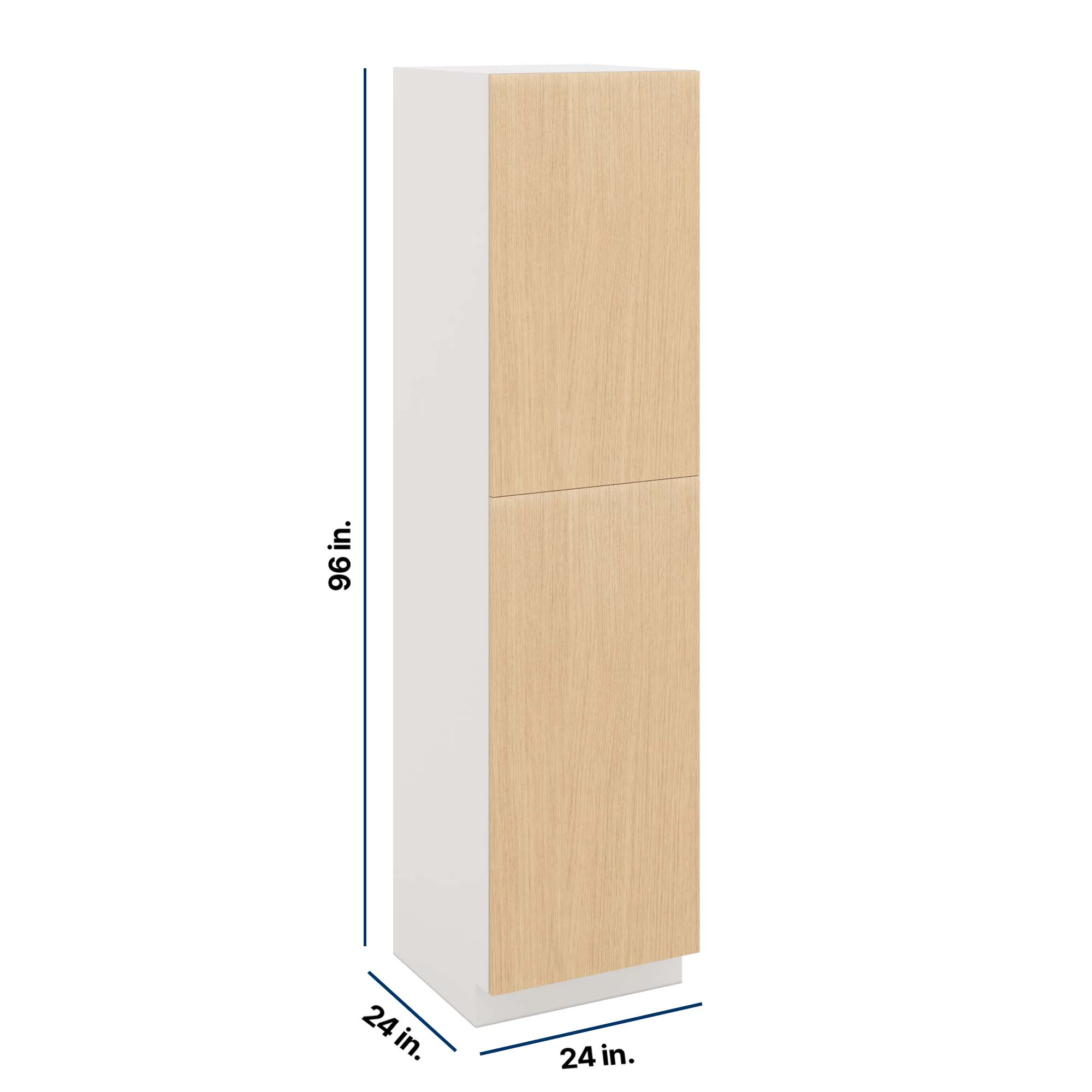 Modernform Cabinet Natural Oak 24" W X 96" H X 24" D Single Door Tall Pantry Cabinet