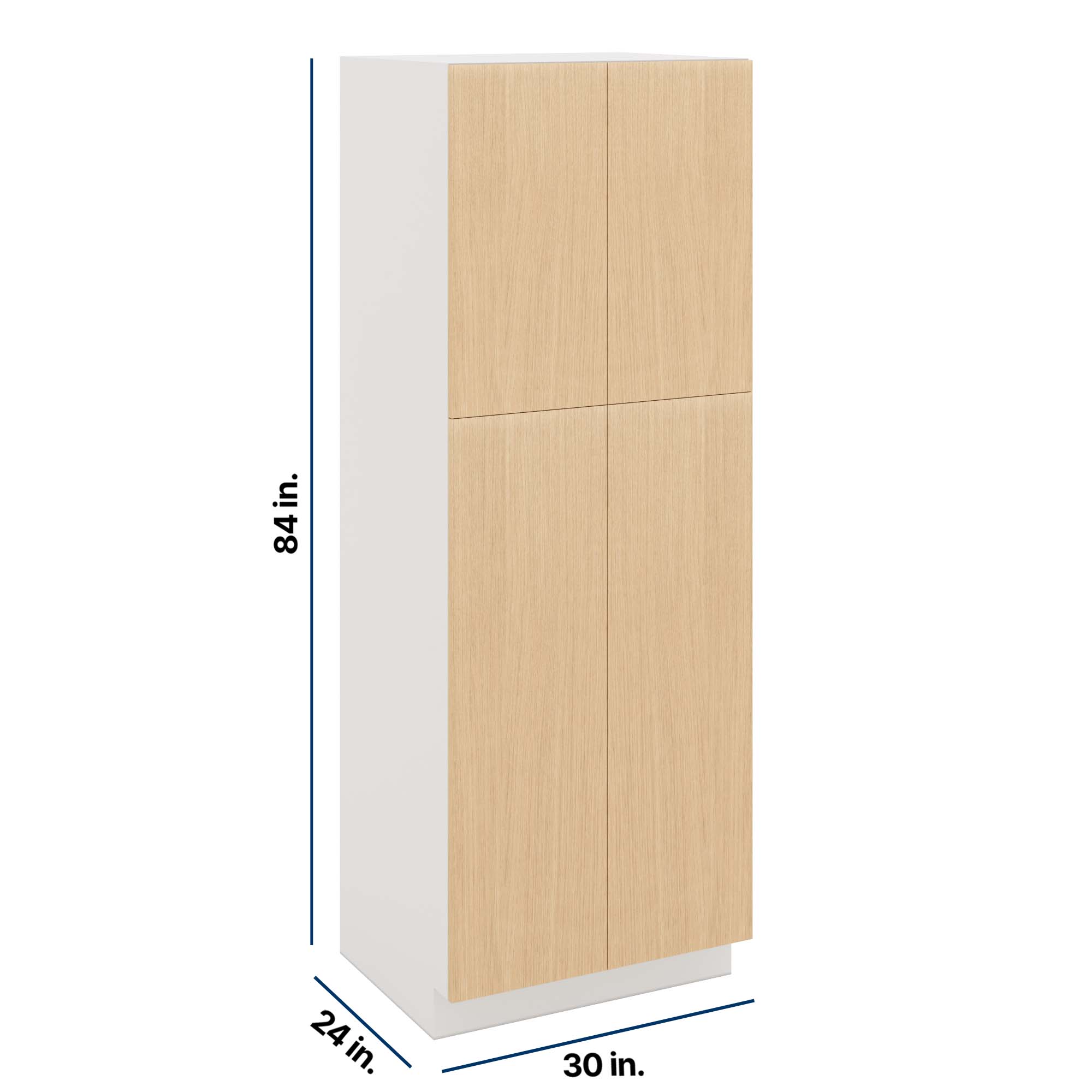 Modernform Cabinet Natural Oak 30" W X 84" H X 24" D Double Door Tall Pantry Cabinet