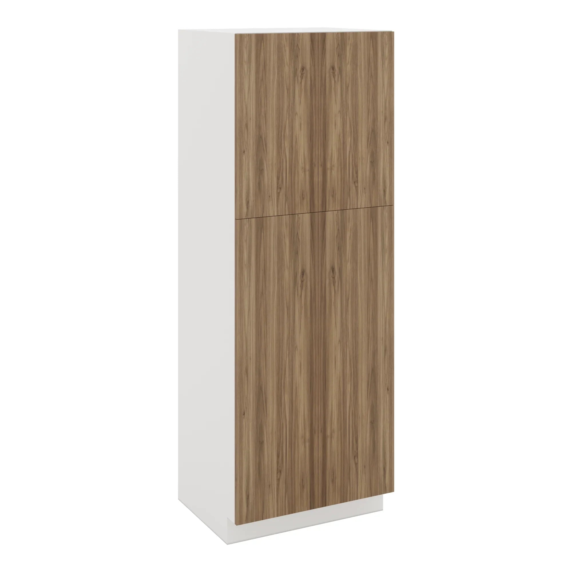 Modernform Cabinet Walnut 30" W X 84" H X 24" D Double Door Tall Pantry Cabinet