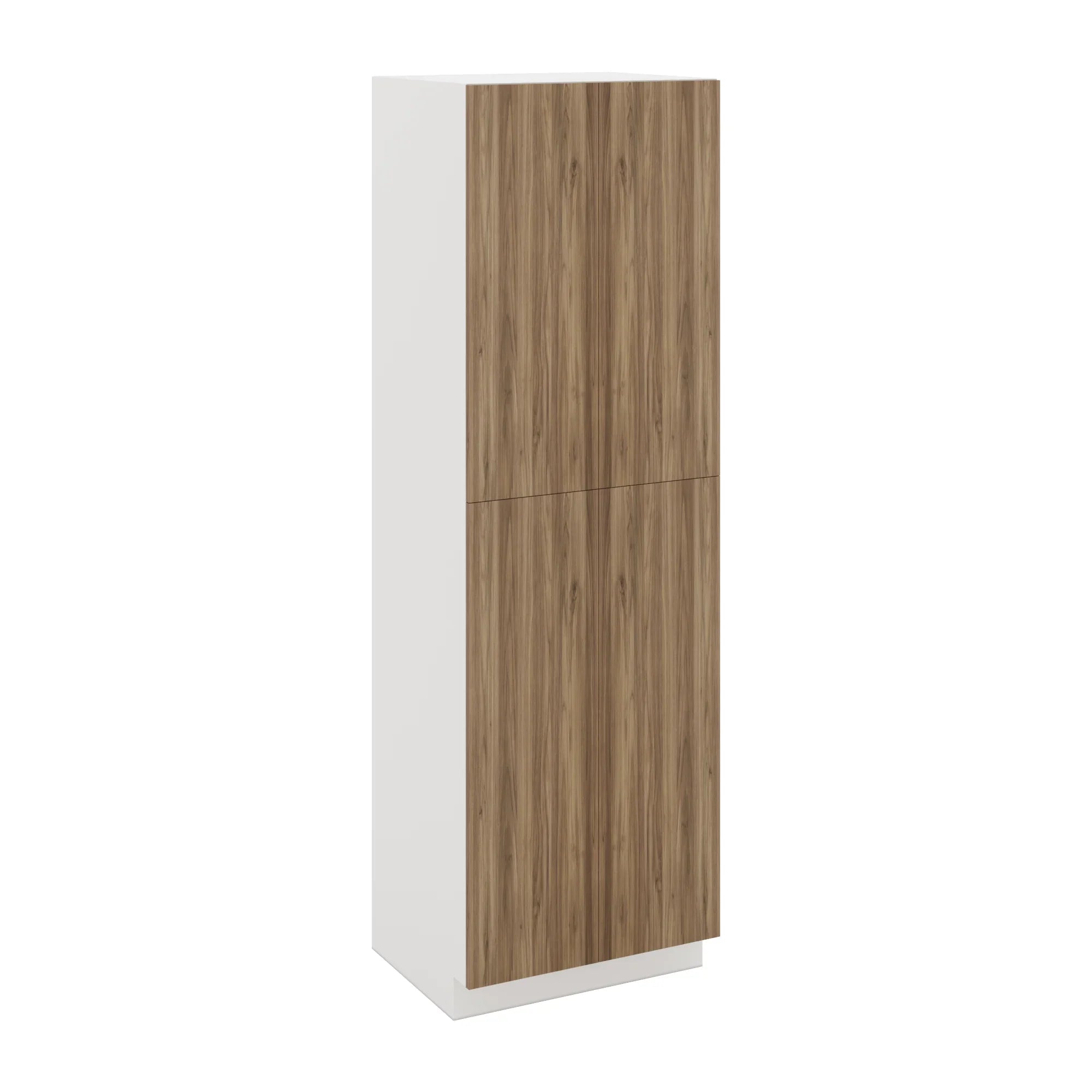 Modernform Cabinet Walnut 30" W X 96" H X 24" D Double Door Tall Pantry Cabinet