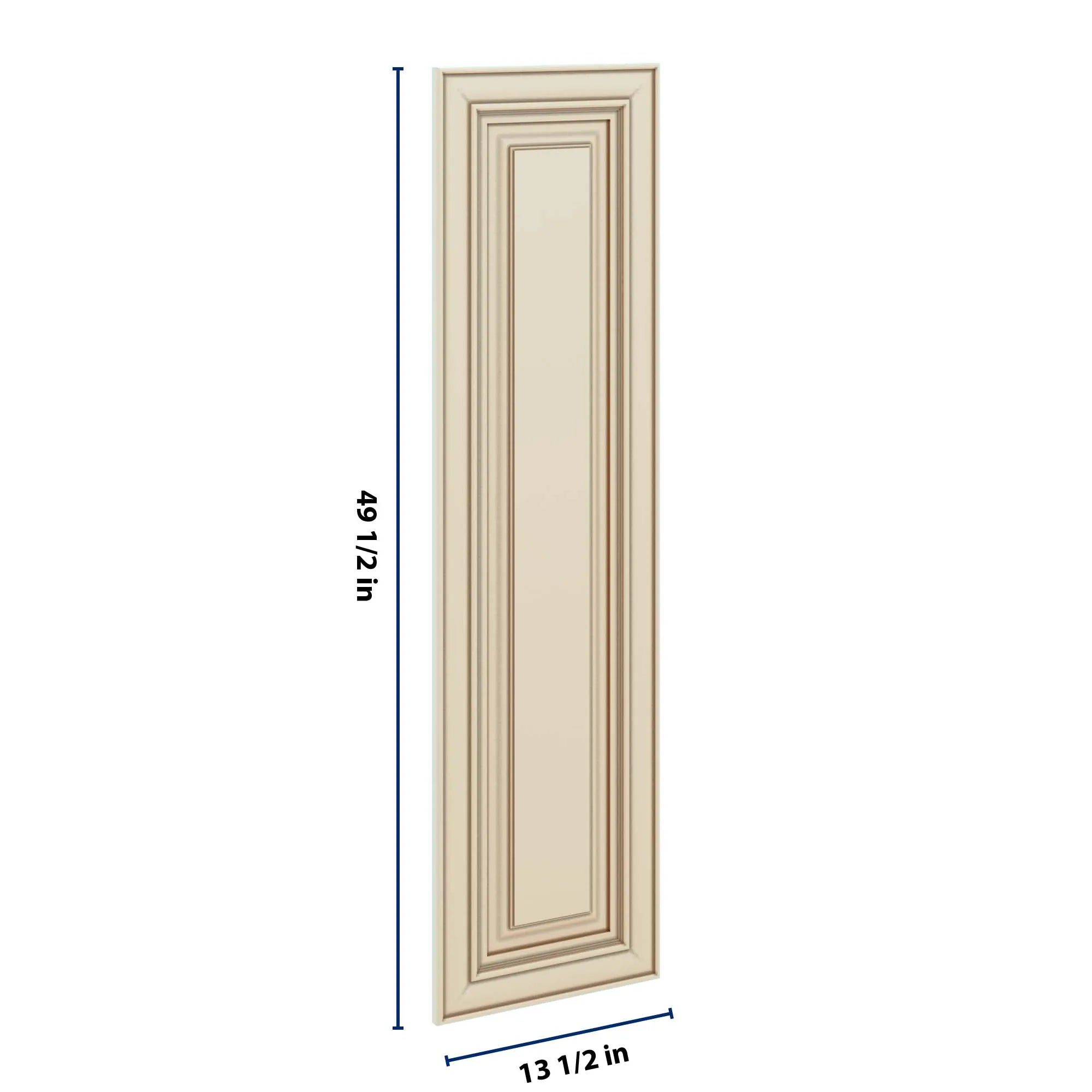 J&K Creme Glazed A7 Dummy Lower Door Panel 13 1/2" W x 49 1/2" H