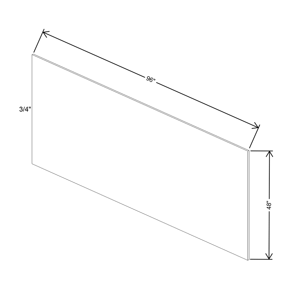 Fabuwood Allure Luna Kona Plywood 48"W X 96'H X 3/4"Thick