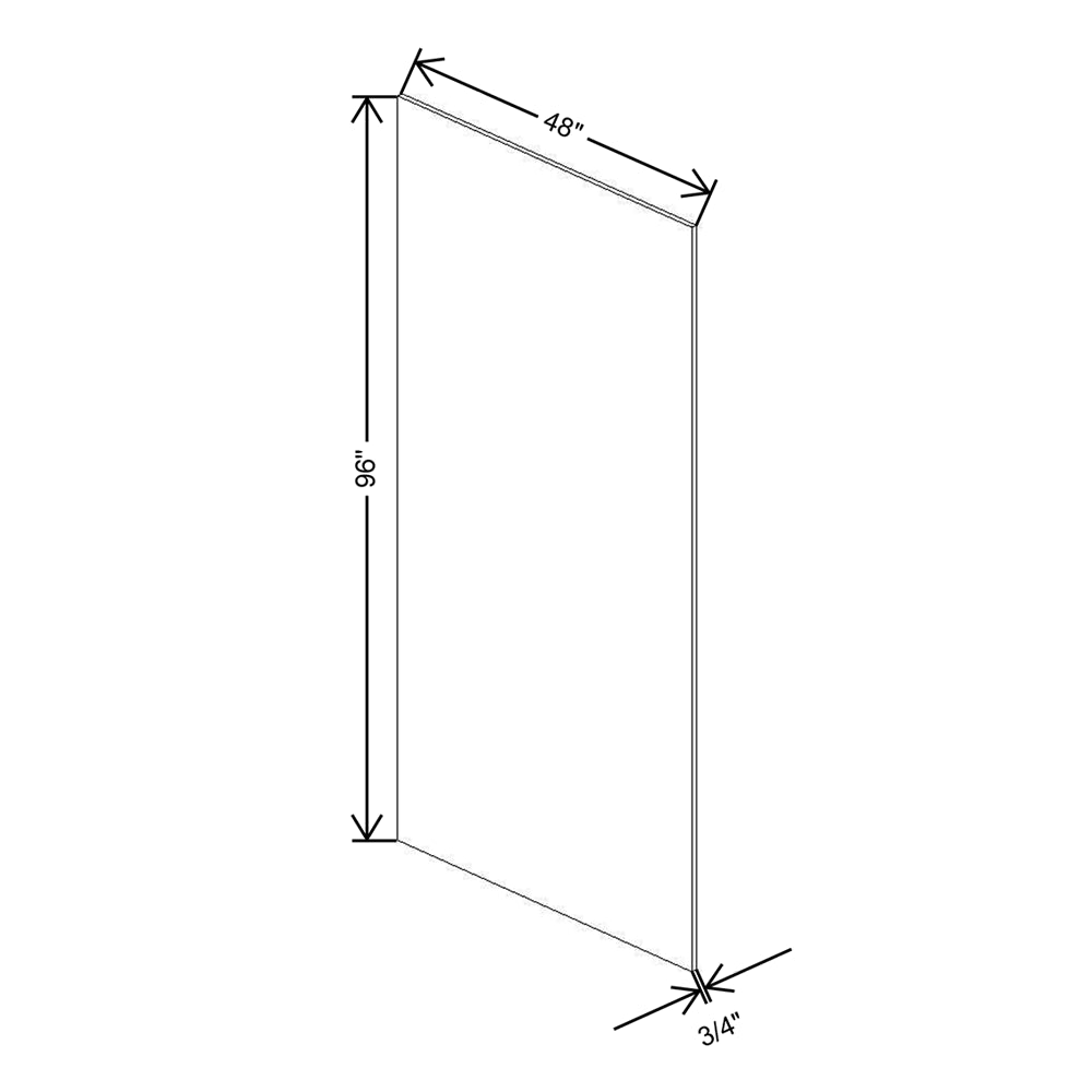 CNC Concord Elegant Smoky Grey 3/4" W X 96" H X 48" D Plywood Panel