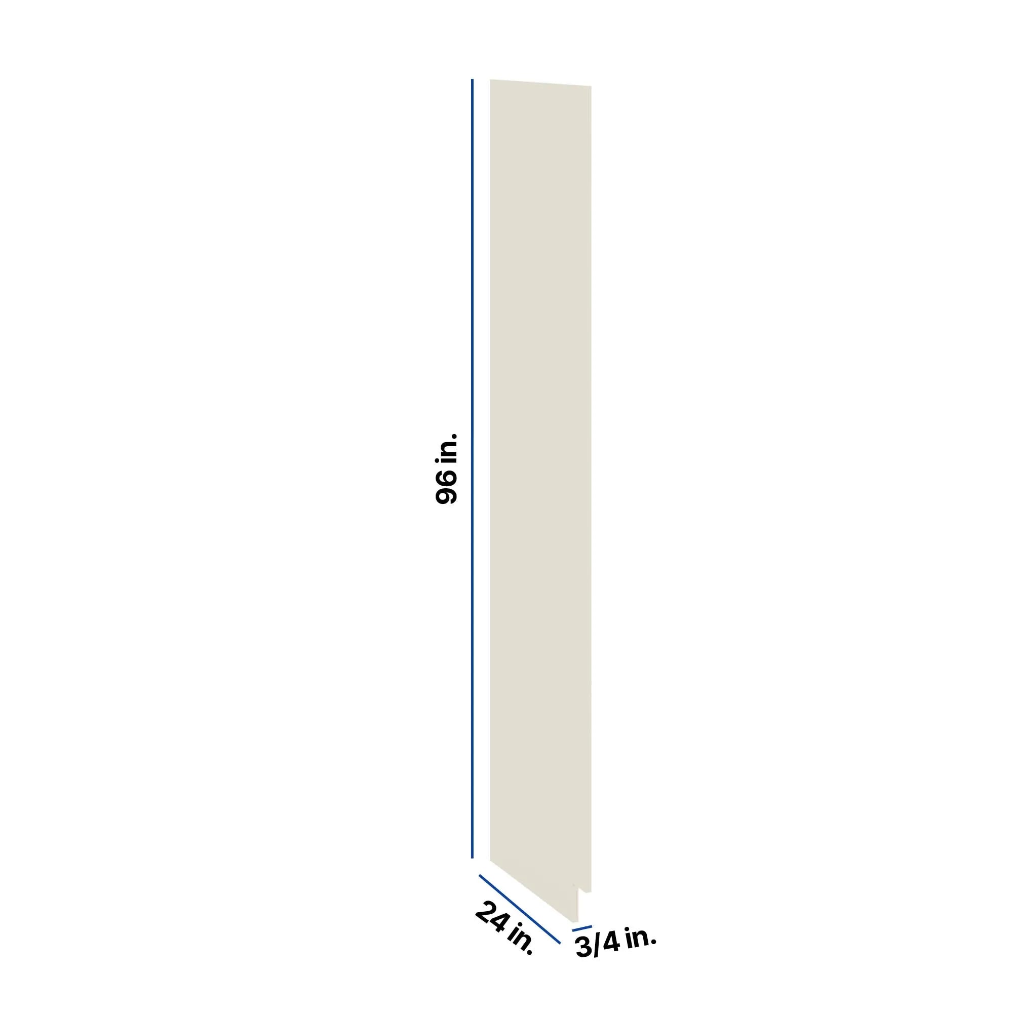 Modernform Cabinet Slim Dove White 3/4" W X 96" H X 24" D Tall End Panel