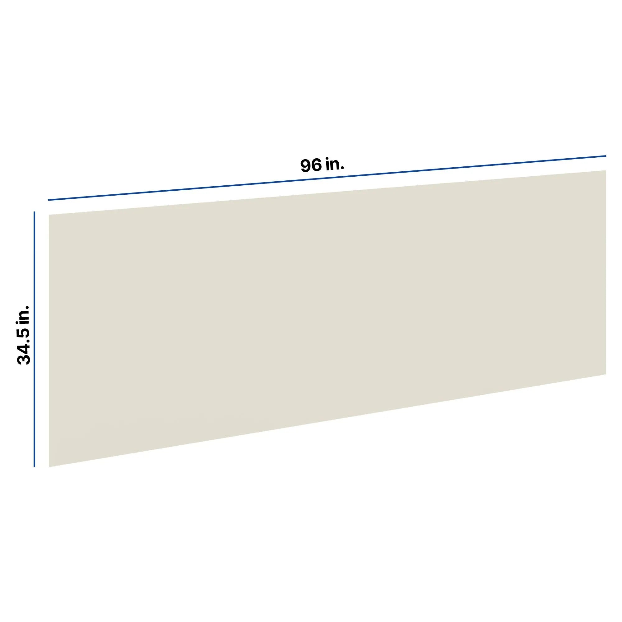 Modernform Cabinet Slim Dove White 1/2" W X 34 1/2" H X 96" D Tall Back Panels