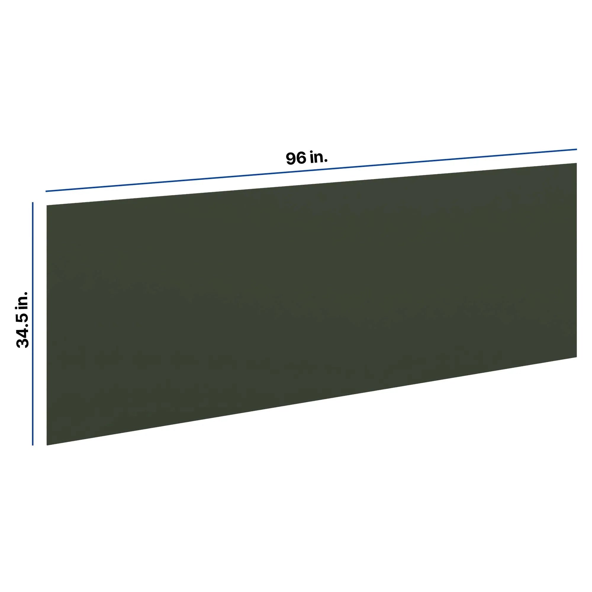 Modernform Cabinet Slim Sage Green 1/2" W X 34 1/2" H X 96" D Tall Back Panels