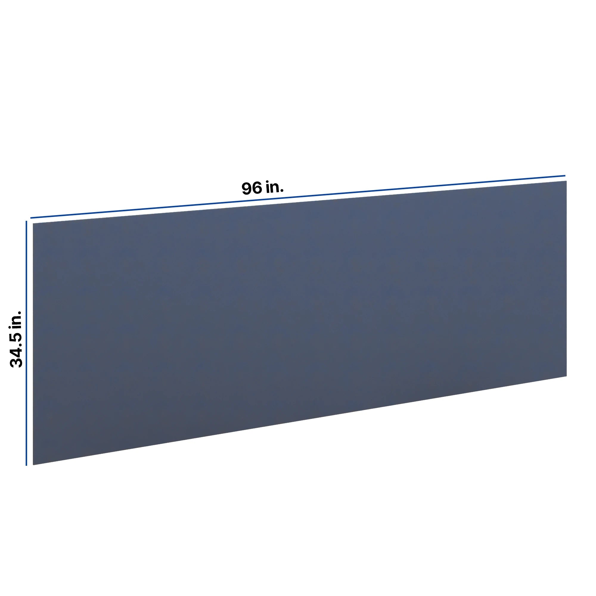 Modernform Cabinet Signature Blue 1/2" W X 34 1/2" H X 96" D Tall Back Panels