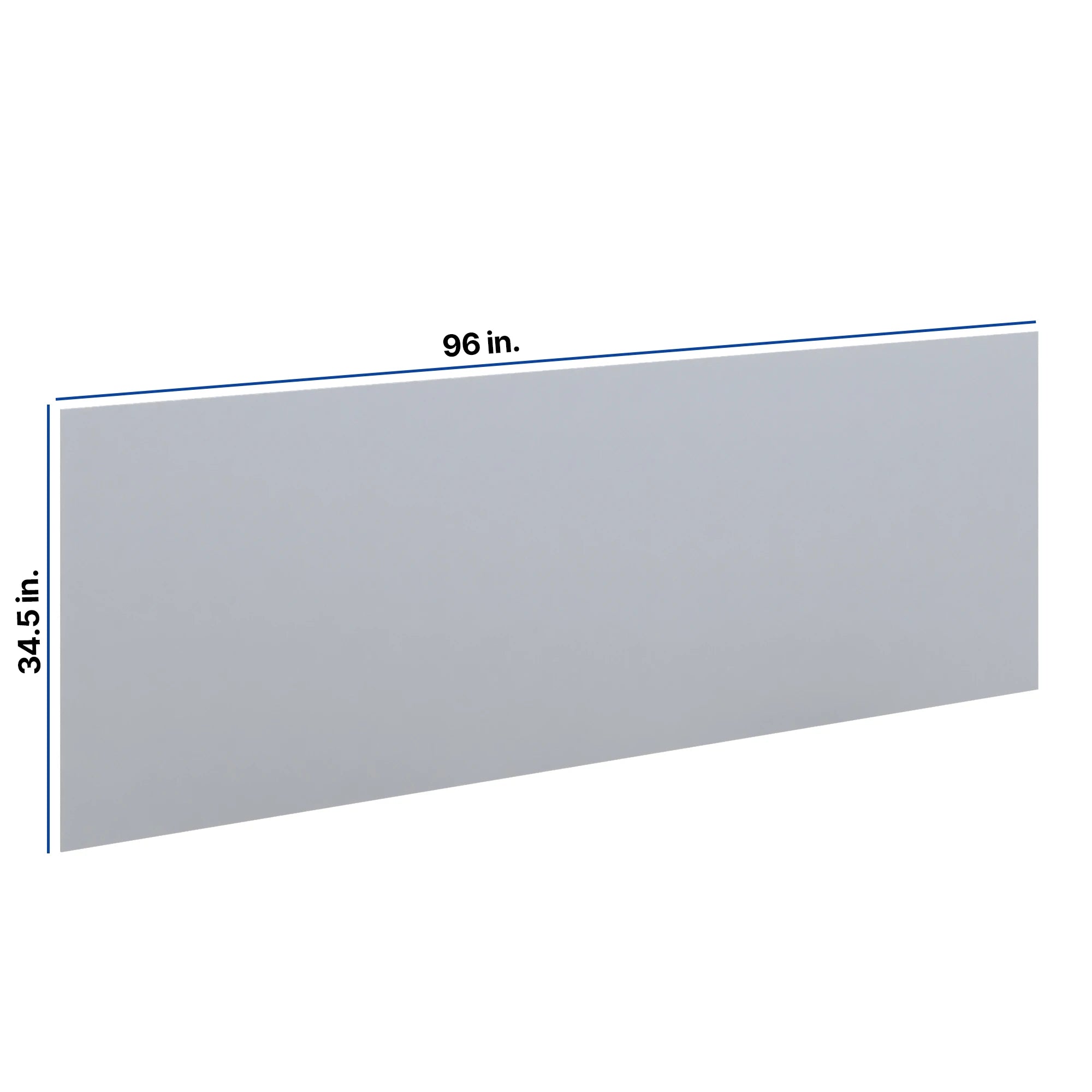 Modernform Cabinet Grey Shaker 1/2" W X 34 1/2" H X 96" D Tall Back Panels