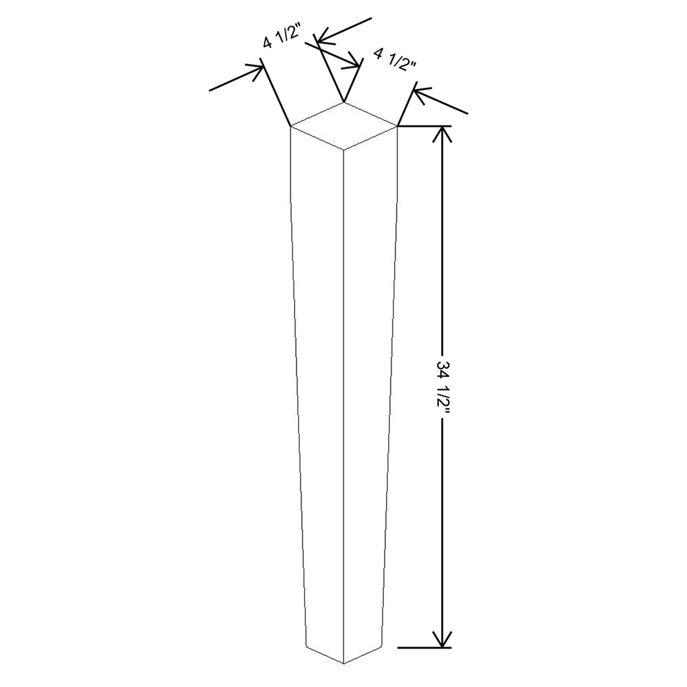 Cubitac Imperial Madison Hazelnut Shaker Post 3635 1/4"H