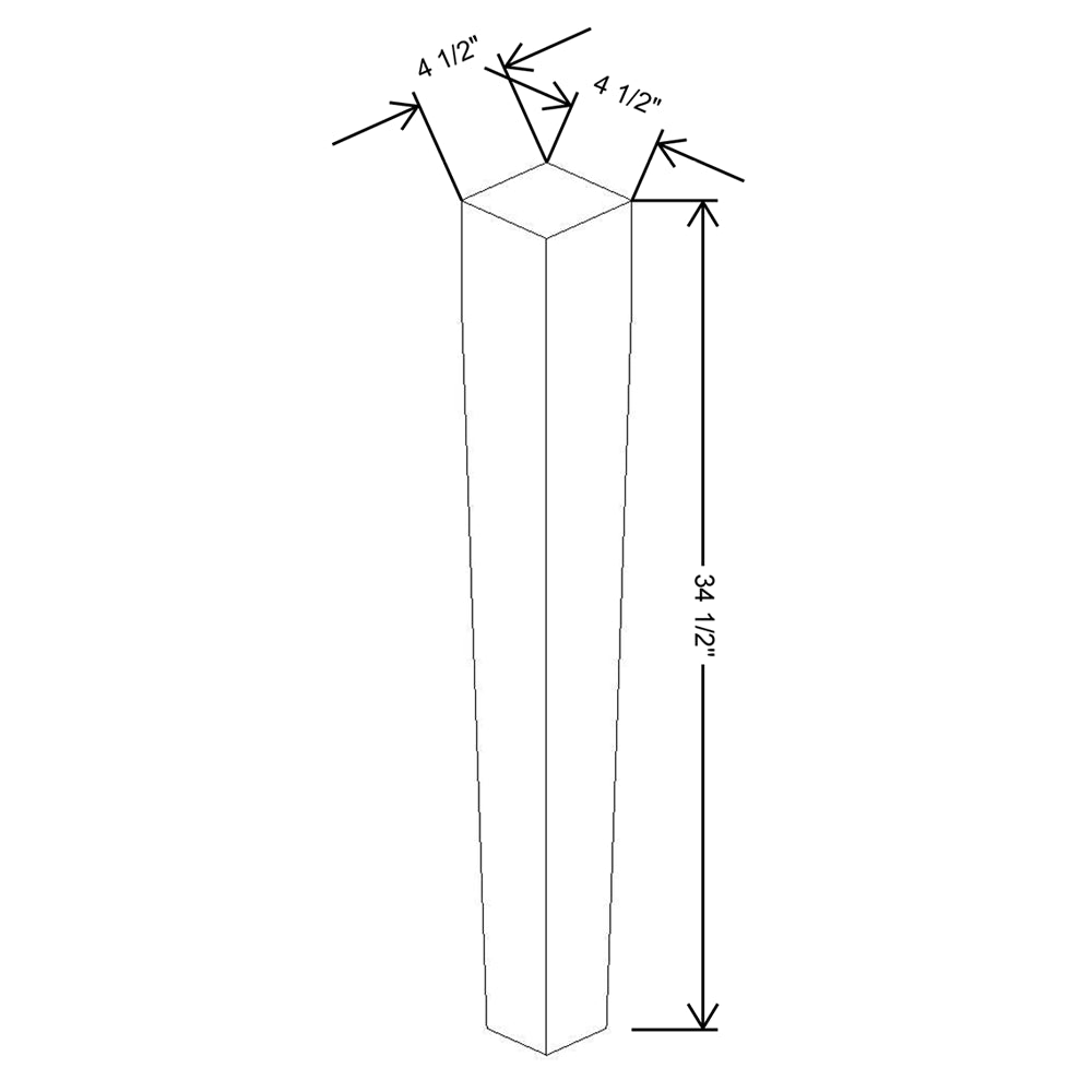 Cubitac Basic Oxford Latte 4 1/2" W X 4 1/2" D X 35 1/4" H Shaker Post