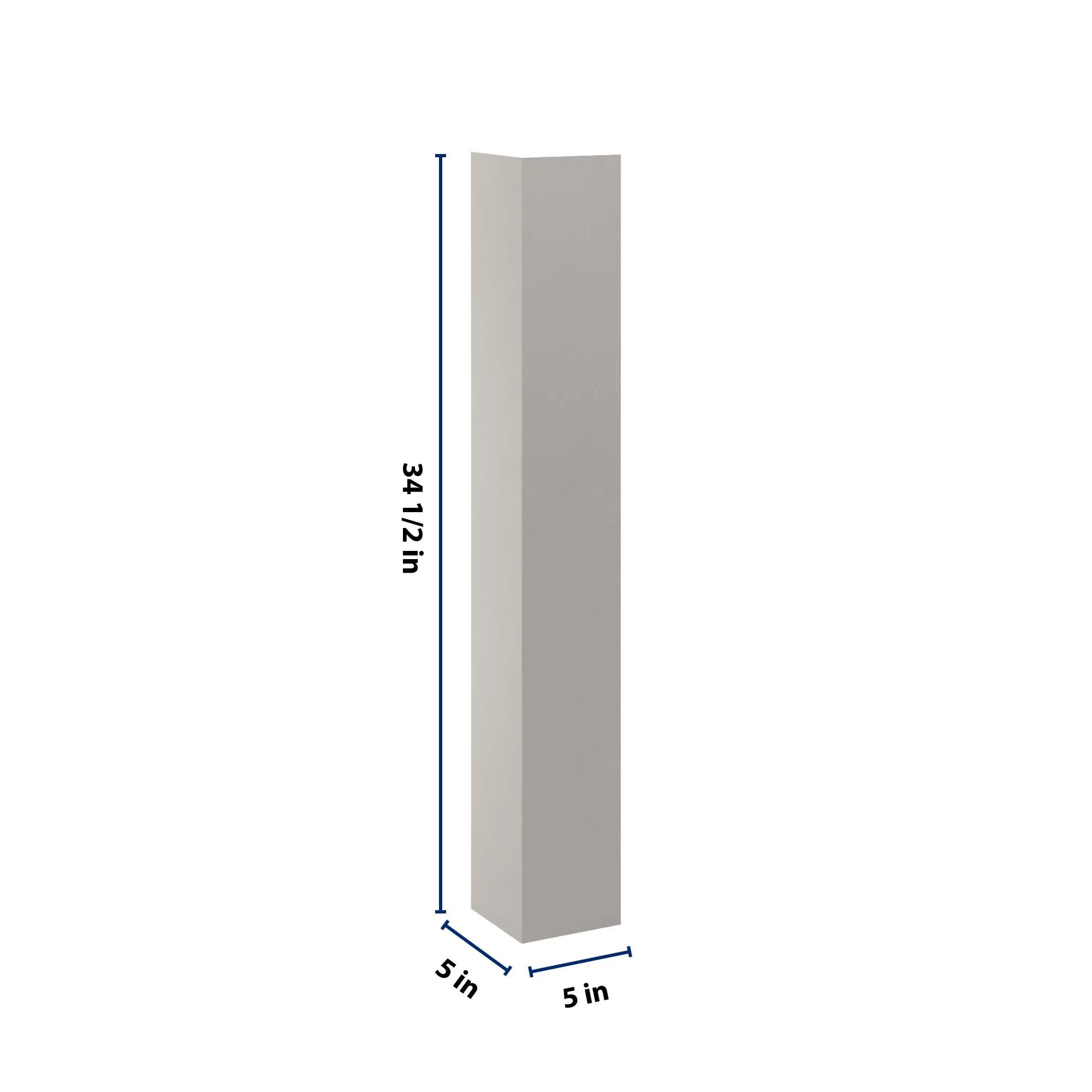 cnc luxor 5 piece misty grey 5 w x 34 1 2 h large post