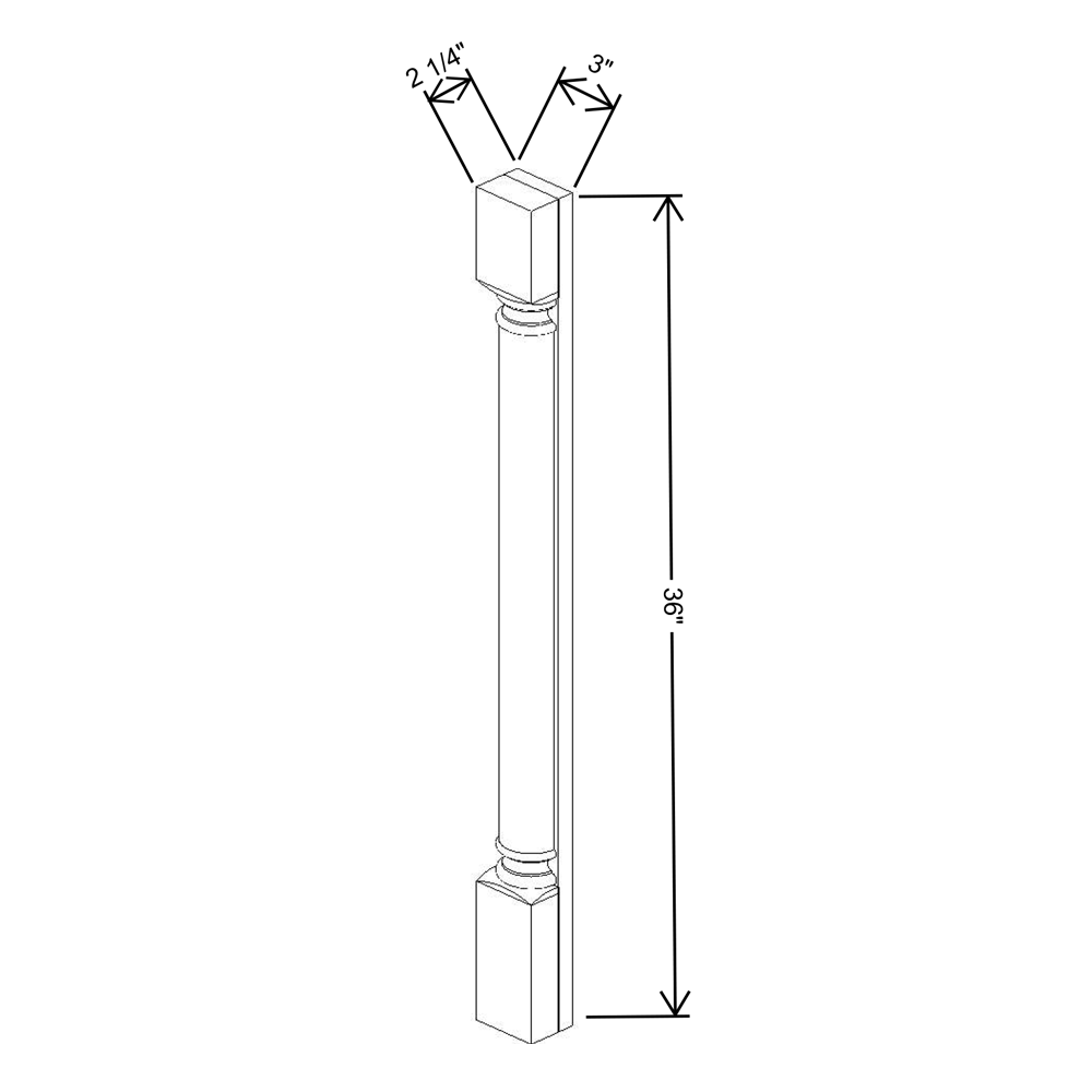 Fabuwood Allure Galaxy horizon 36"H Pilaster