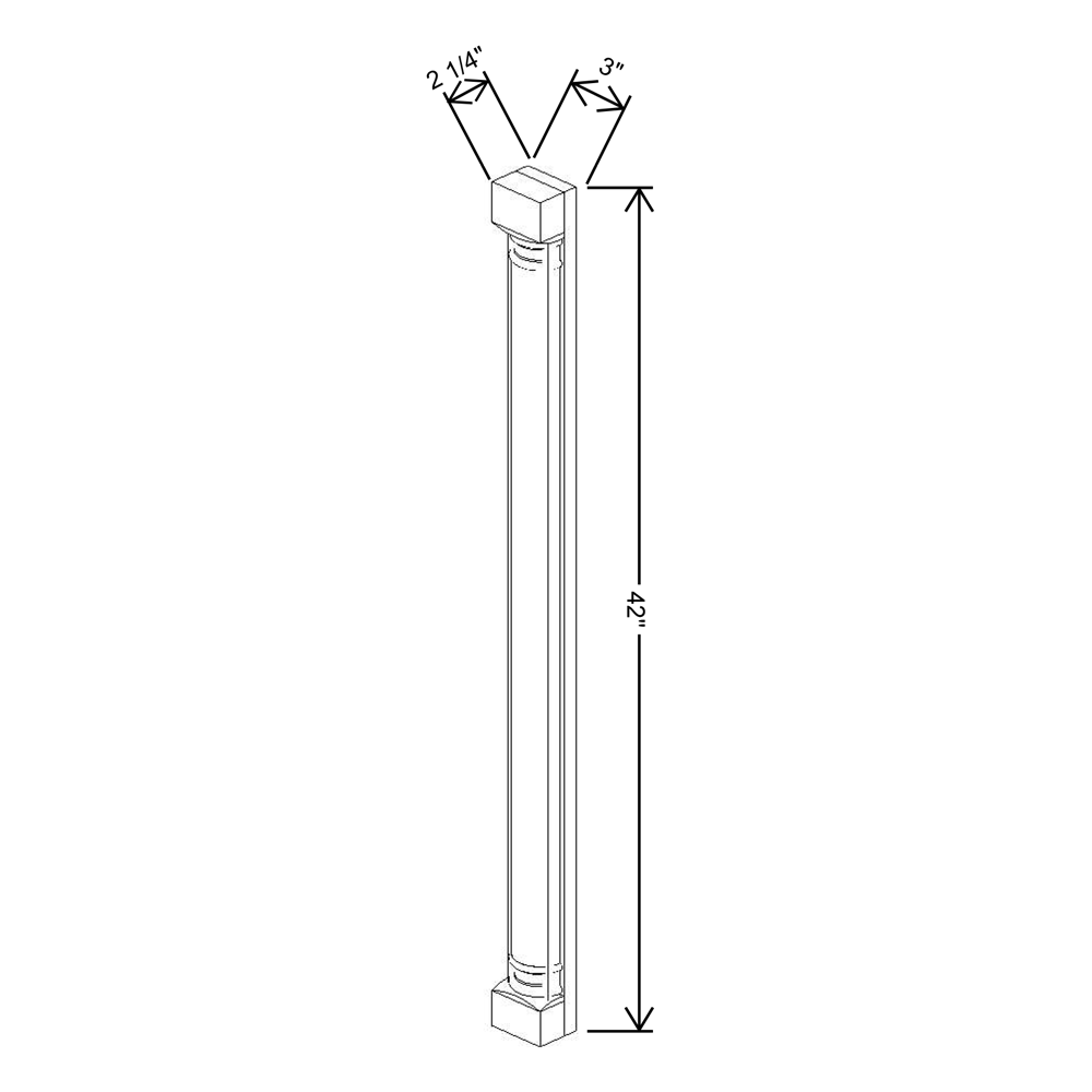 Fabuwood Allure Fusion Kona 42"H Pilaster