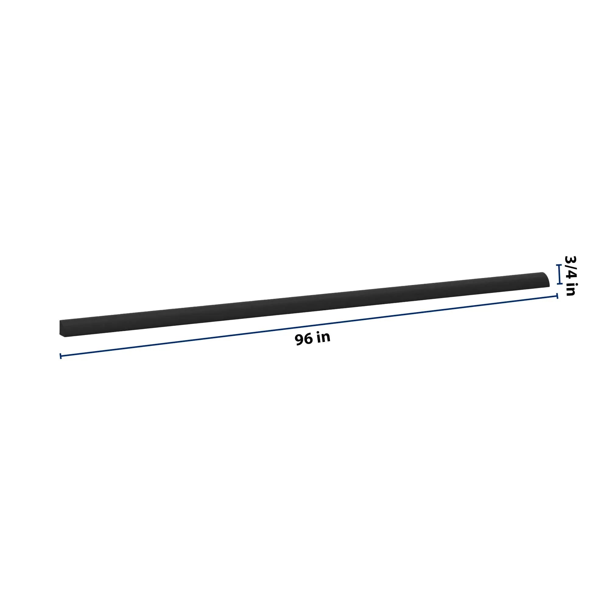 J&K Charcoal E2 96" W Quarter Round Molding