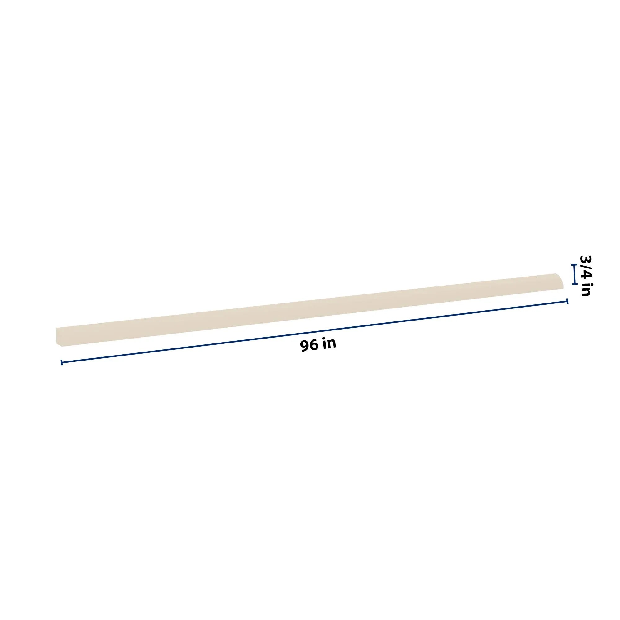 J&K Pearl Glazed H9 96" W Quarter Round Molding