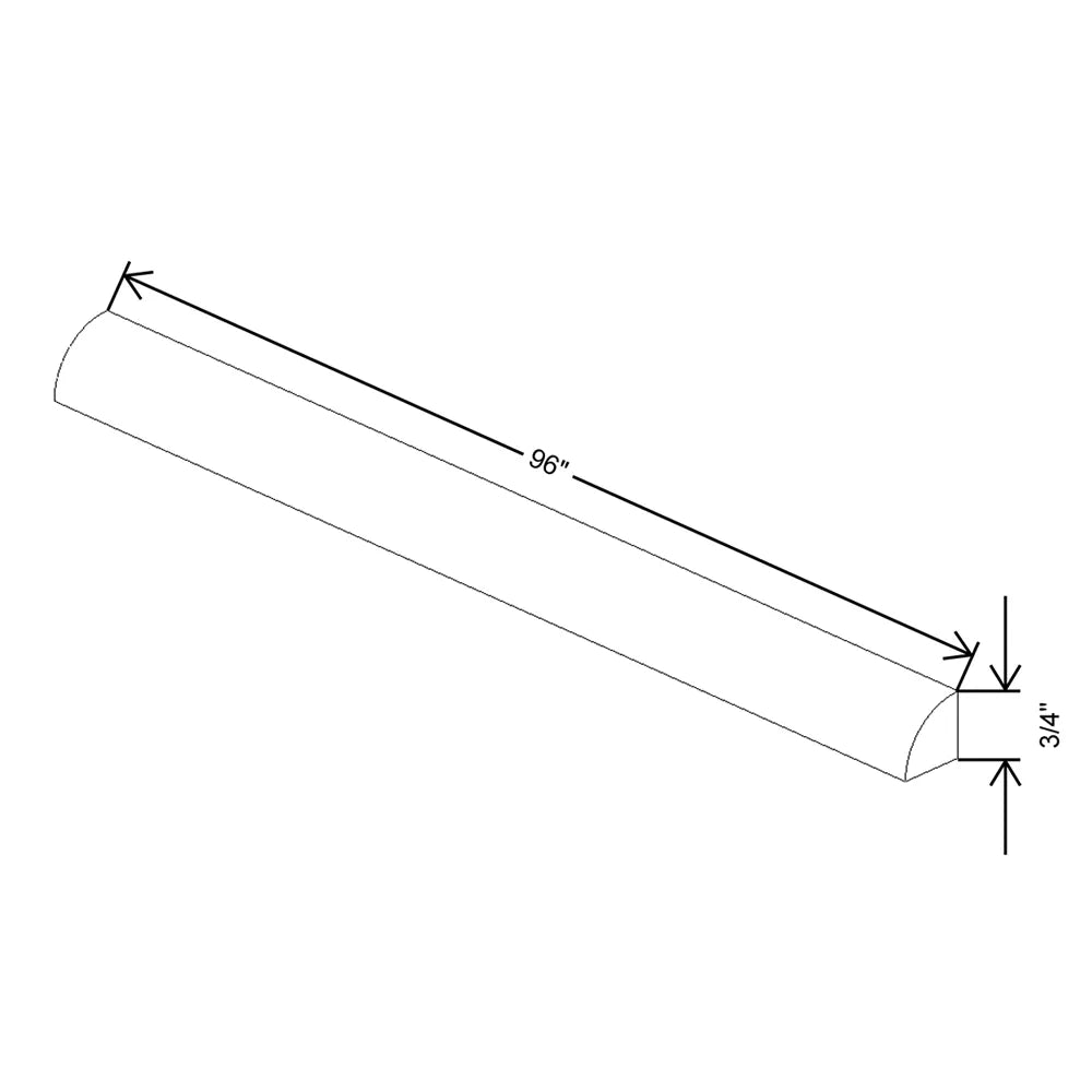 J&K Espresso K8 96" W Quarter Round Molding