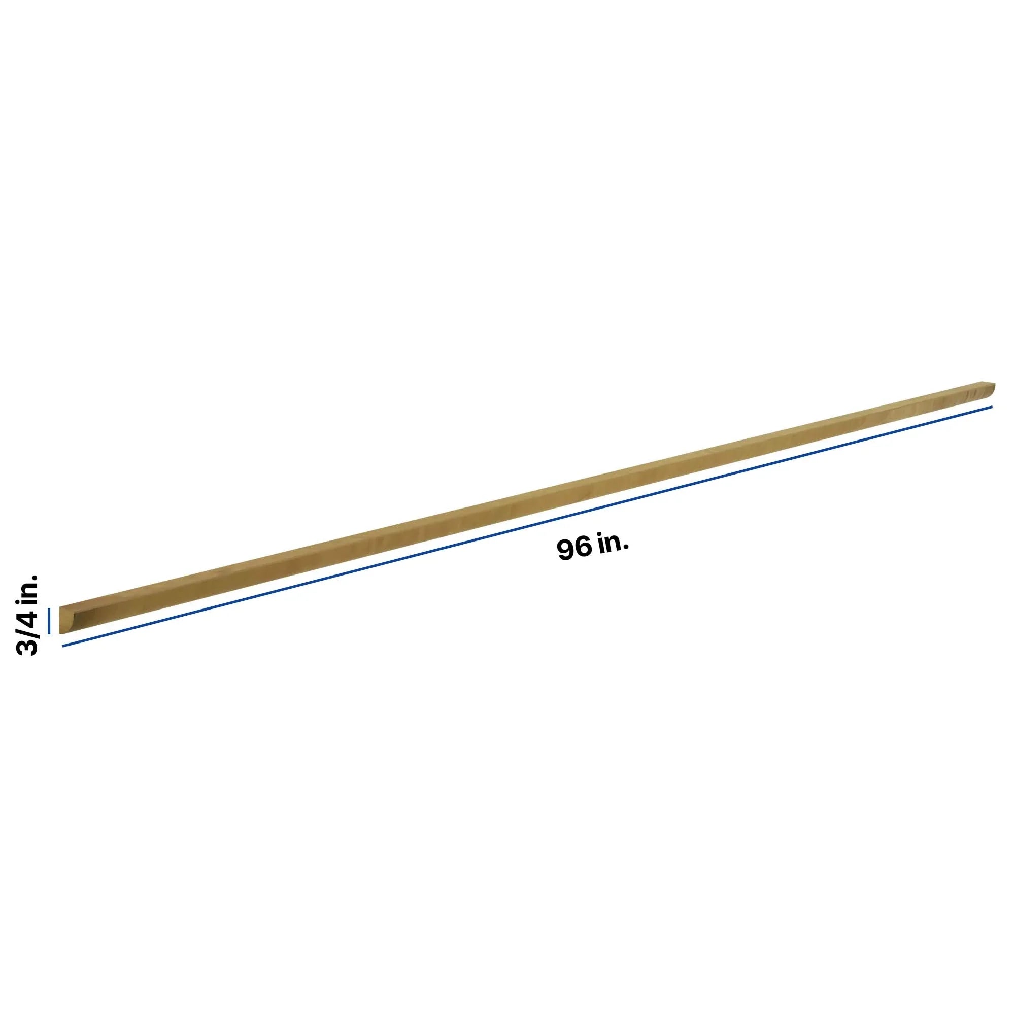 Modernform Cabinet Natural Shaker 96" W X 3/4" H X 3/4" D Bottom Quarter Round Molding