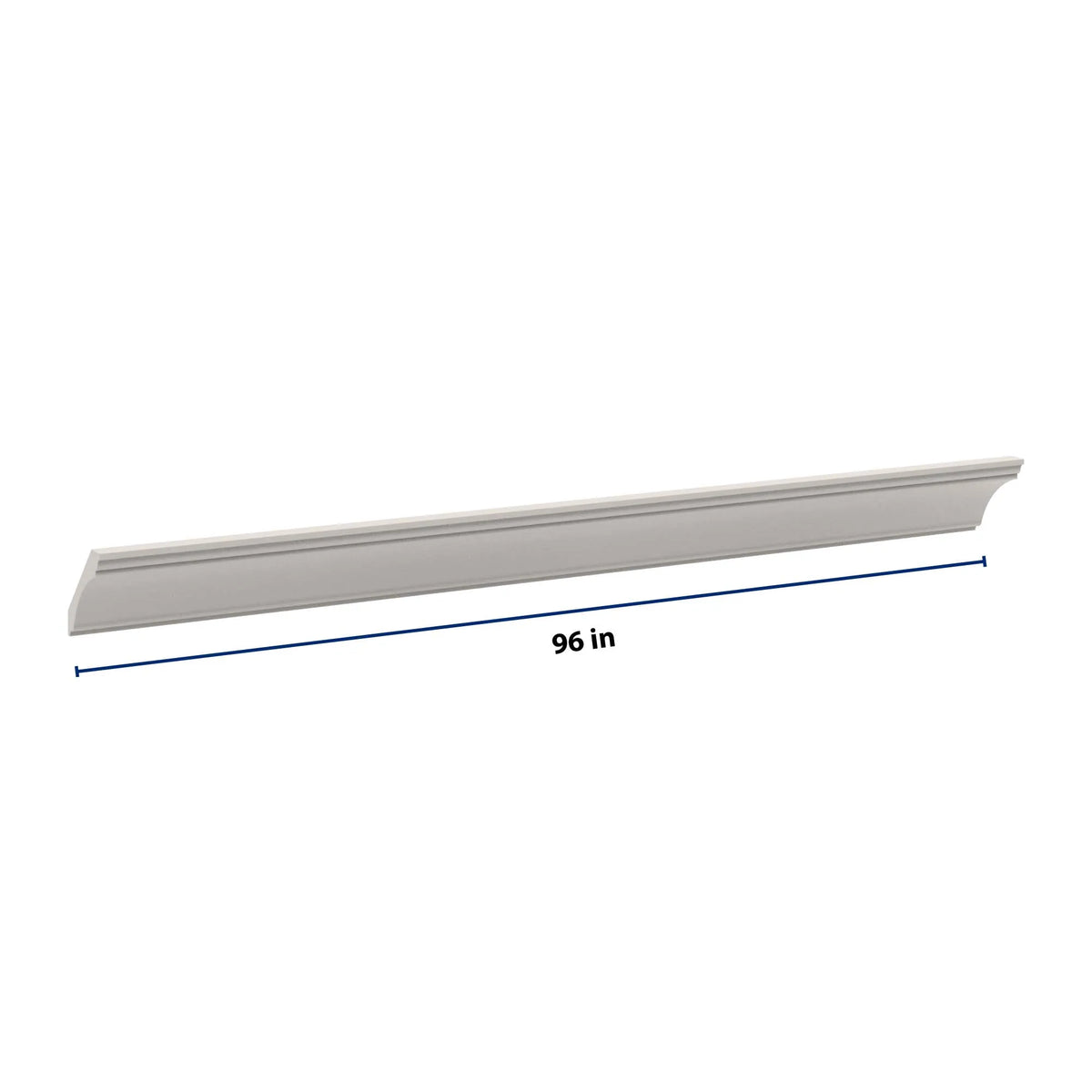 cnc luxor misty grey 96 w x 3 1 8 h x 2 1 8 d royal cove crown molding