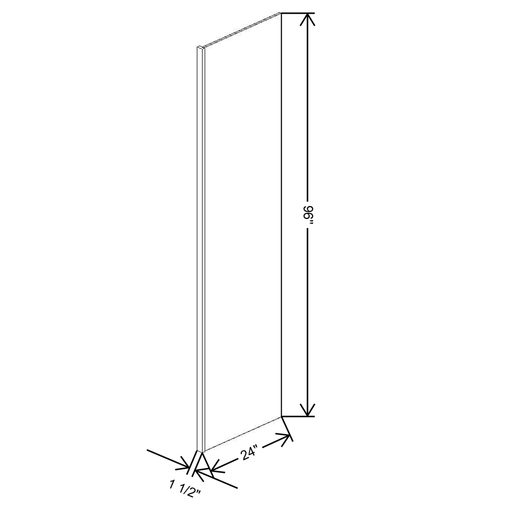 Fabuwood Allure Fusion Stone 1 1/2"W X 24"D X 96"H Refrigerator End Panel