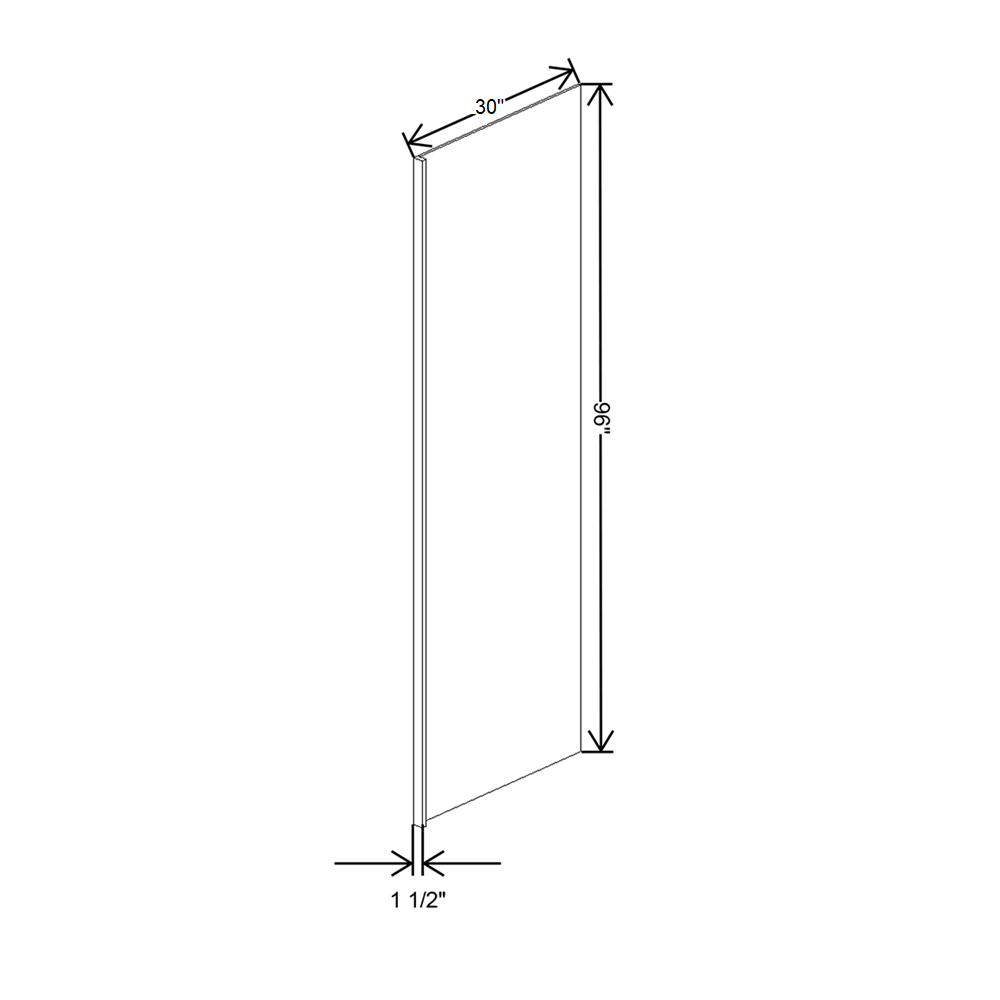 Cubitac Imperial Montclair Cashmere Refrigerator End Panel 1 1/2"W X 30"D X 96"H