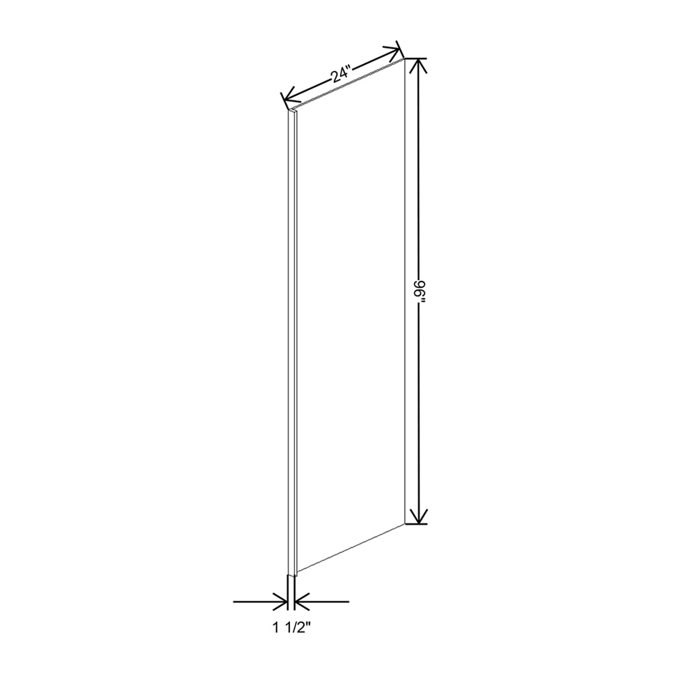 Cubitac Prestige Milan Latte 1 1/2"W X 30"D X 96"H Refrigerator End Panel