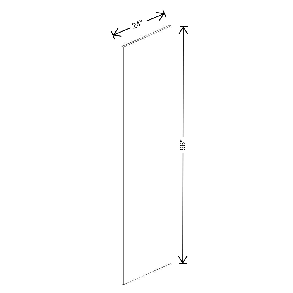 Fabuwood Value Premium Hallmark Frost End Panel 96"H x 24"D with 1.5" Stile