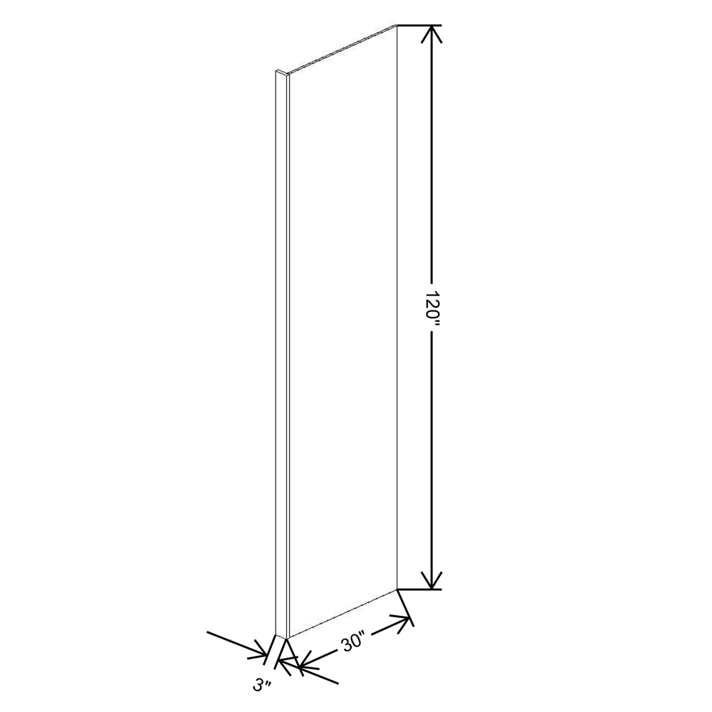 Fabuwood Allure Fusion Oyster  3"W - 30"D X 120"H Refrigerator End Panel 