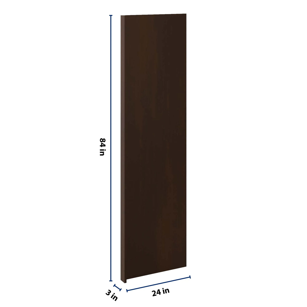 CNC Luxor 5-Piece Espresso 3" W X 84" H X 24" D Refrigerator End Panel