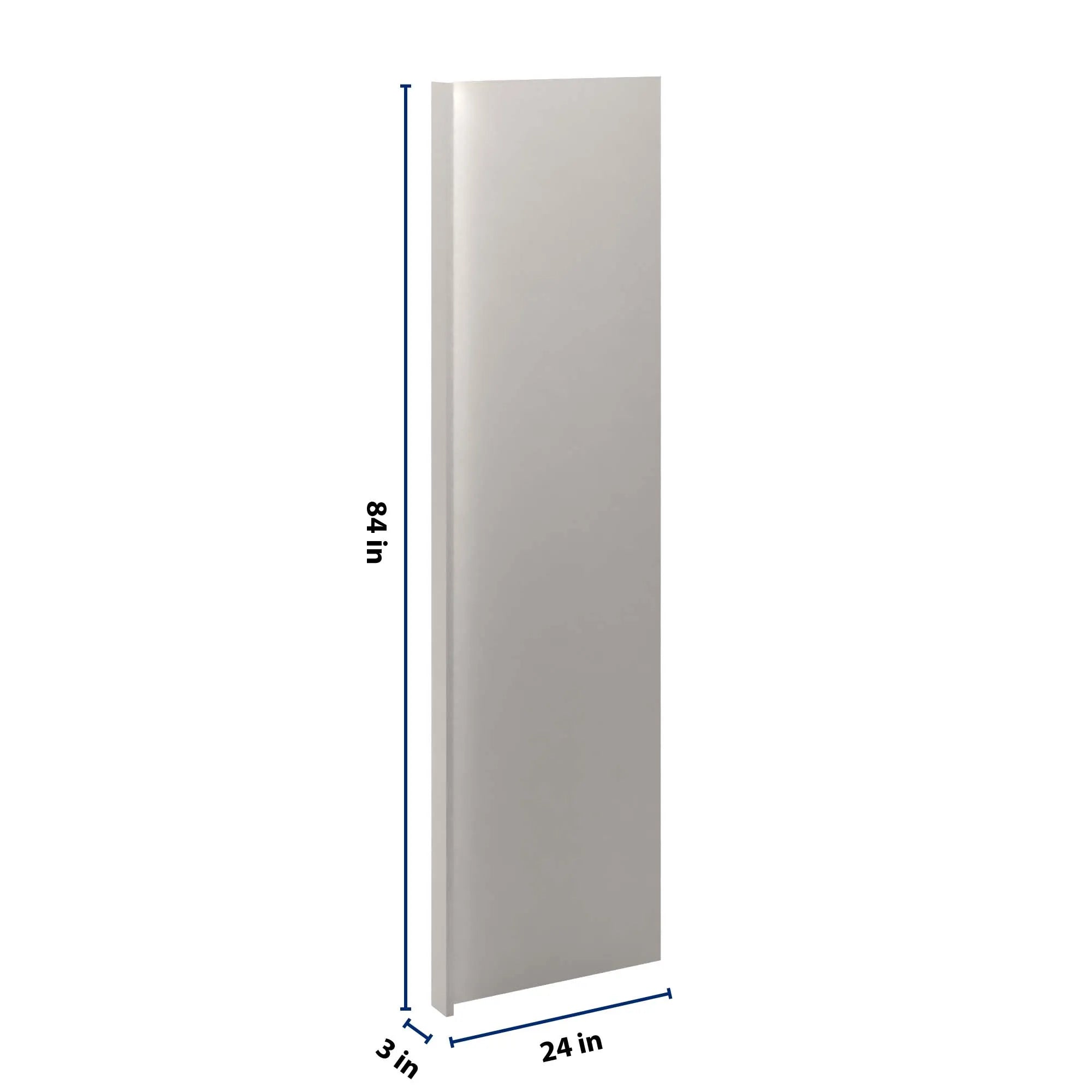 cnc luxor 5 piece misty grey 3 w x 84 h x 24 d refrigerator end panel