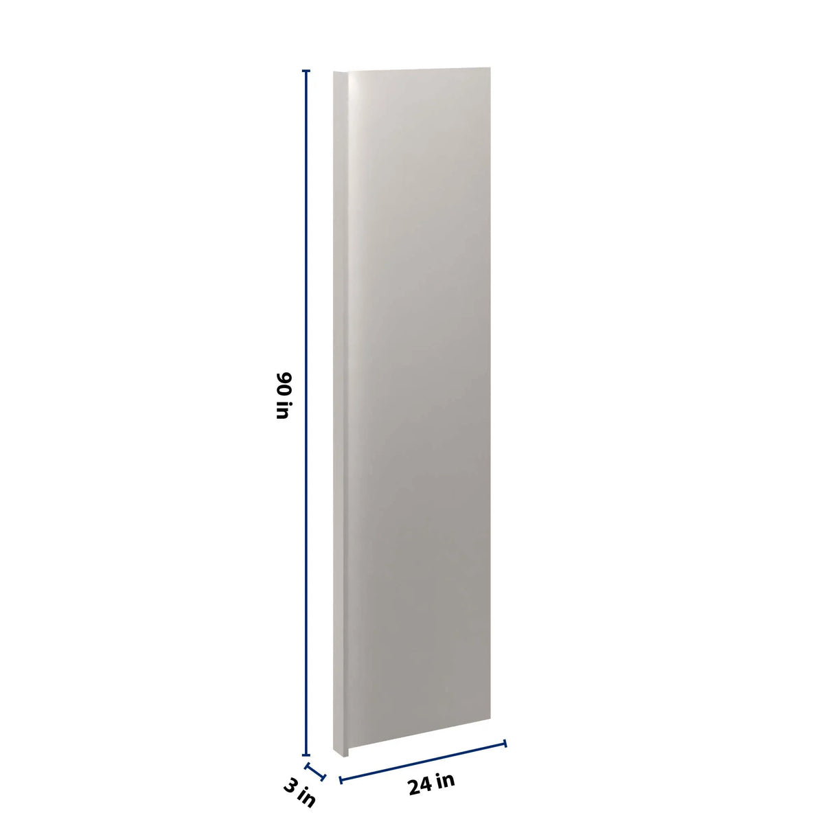 cnc luxor misty grey 3 w x 90 h x 24 d refrigerator end panel